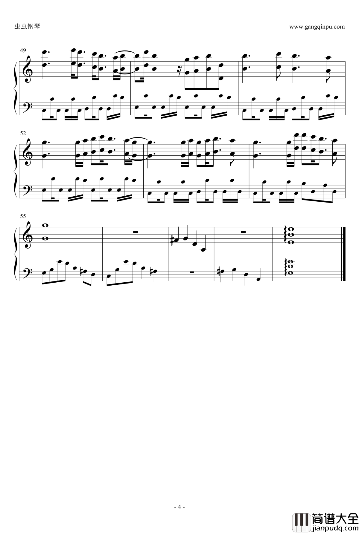 A_lette钢琴谱r_泽野弘之