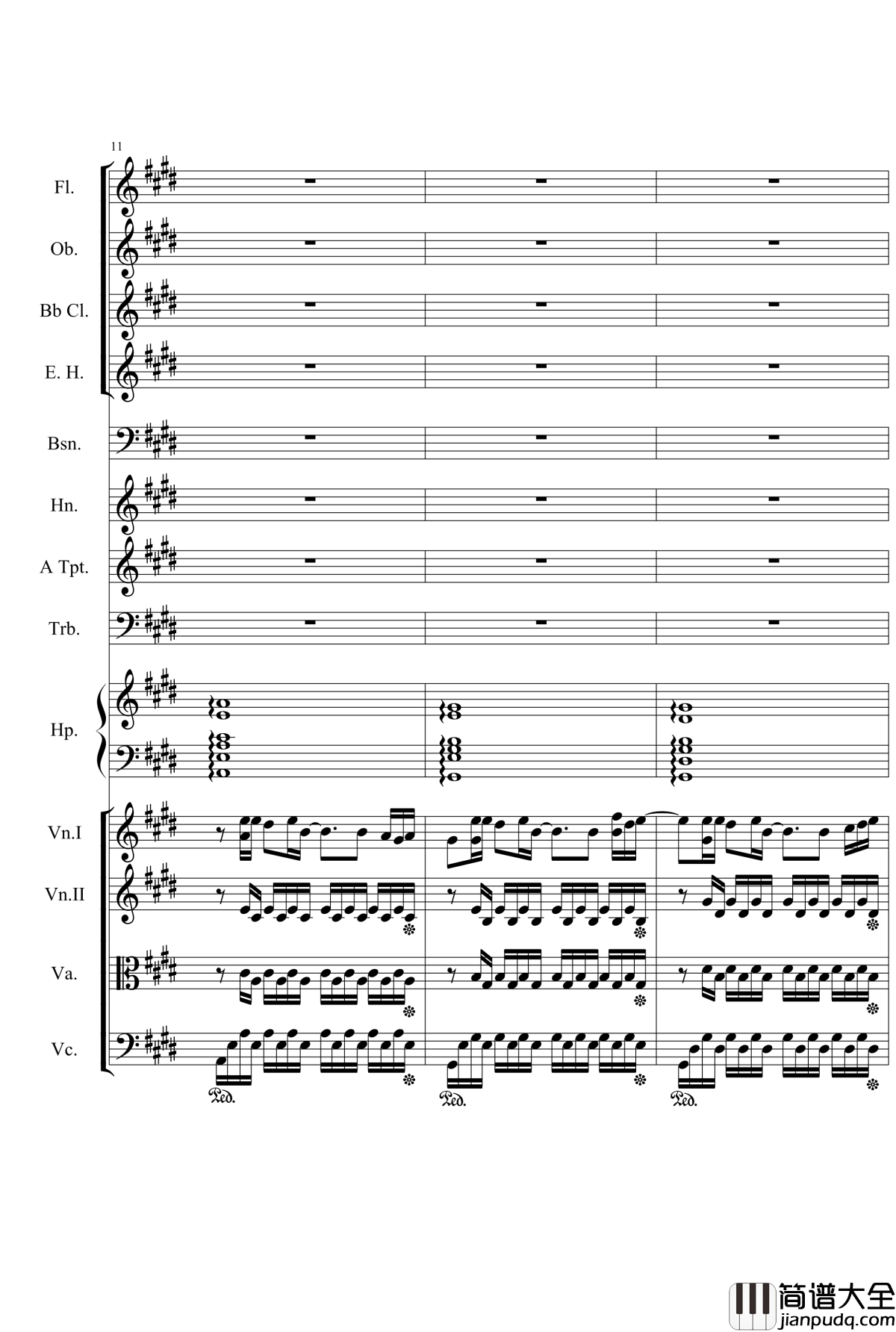 橹俺妹钢琴谱_ほらいずむ管弦乐总谱