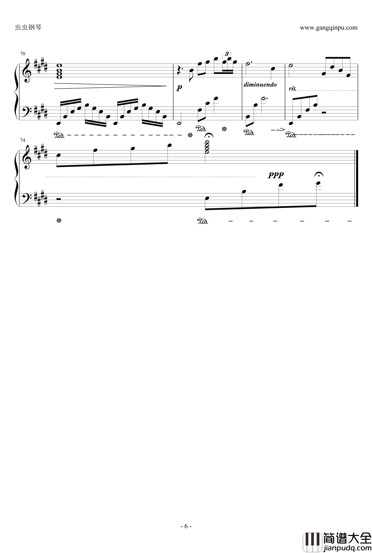 腐草为萤钢琴谱_银临