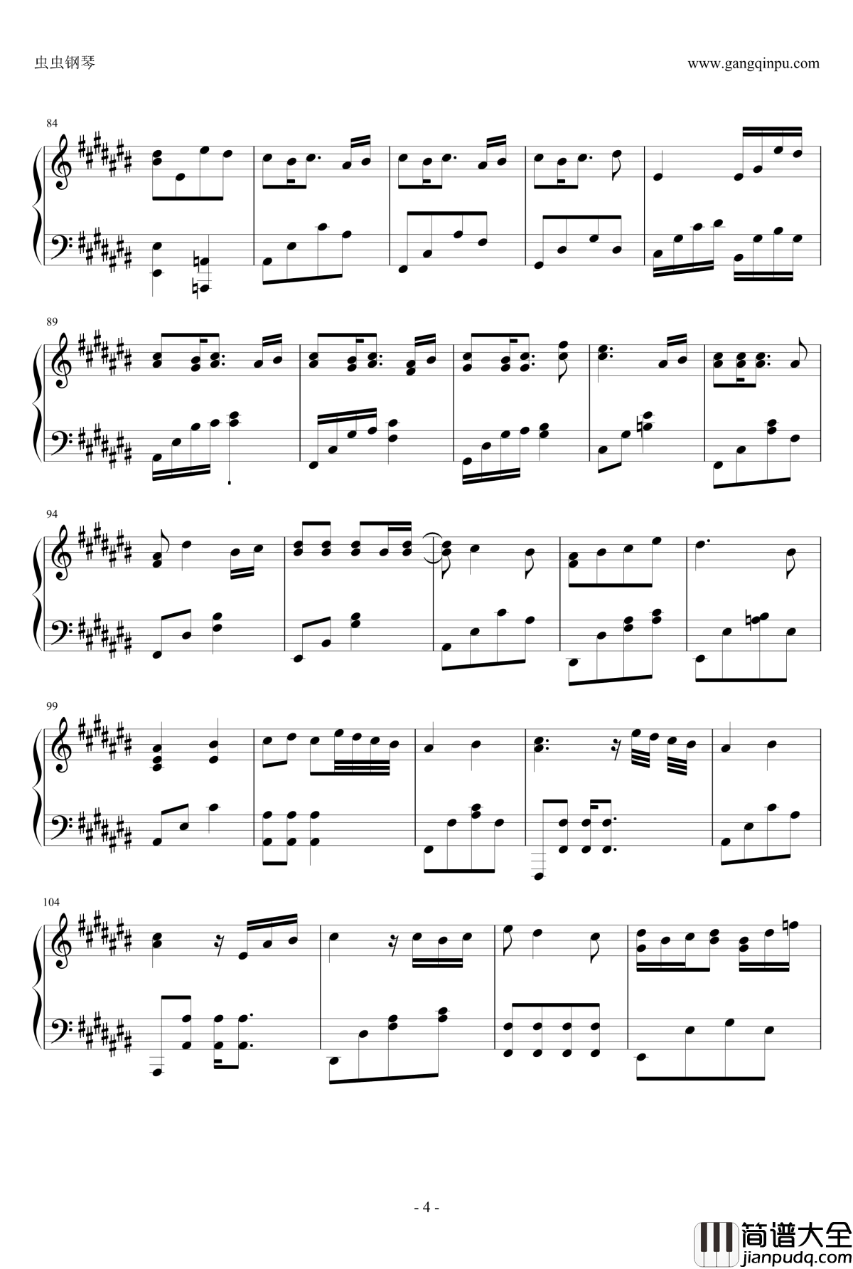 爱在记忆中找你钢琴谱_钢琴独奏版_林峰