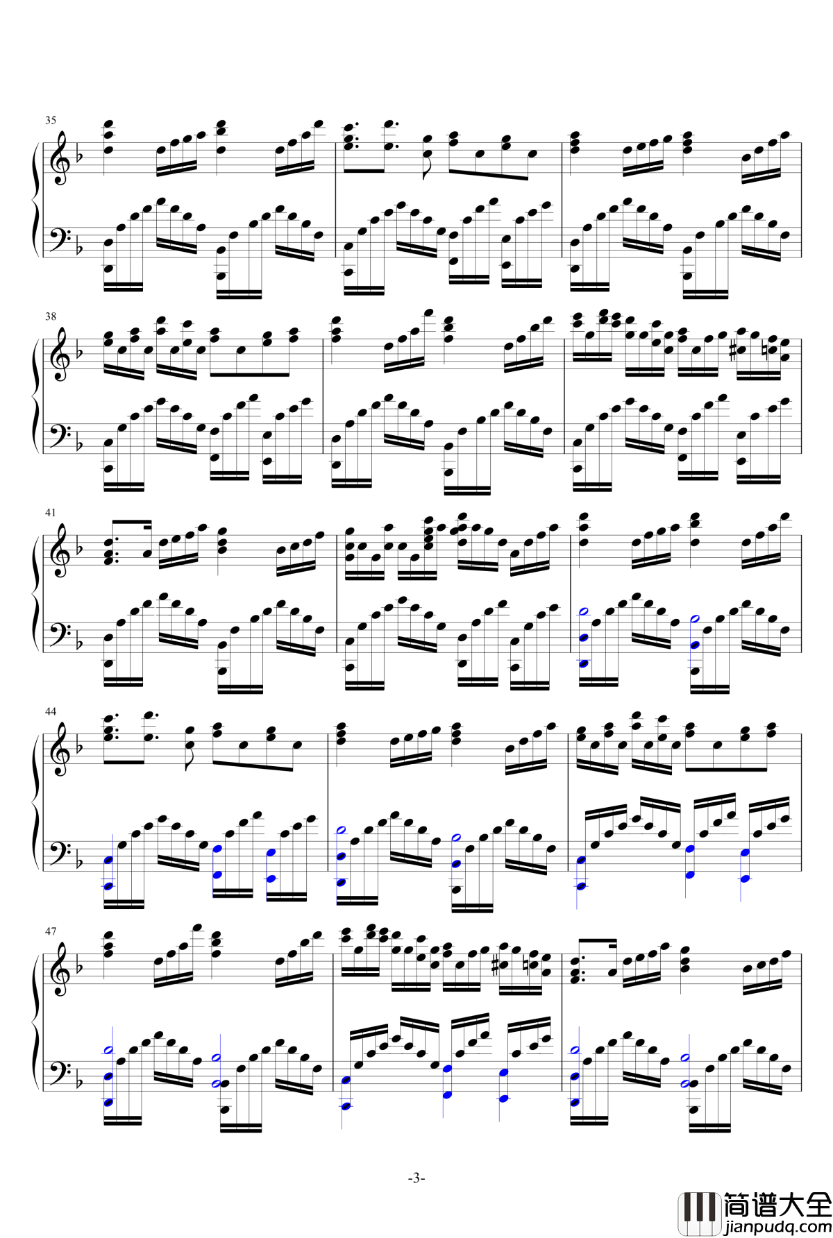 梦幻曲11荏苒钢琴谱_as2134