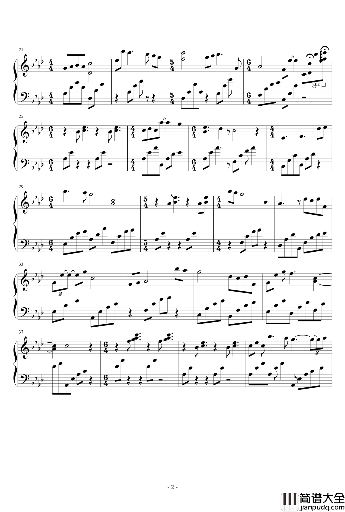 听风寄语钢琴谱_付冬波