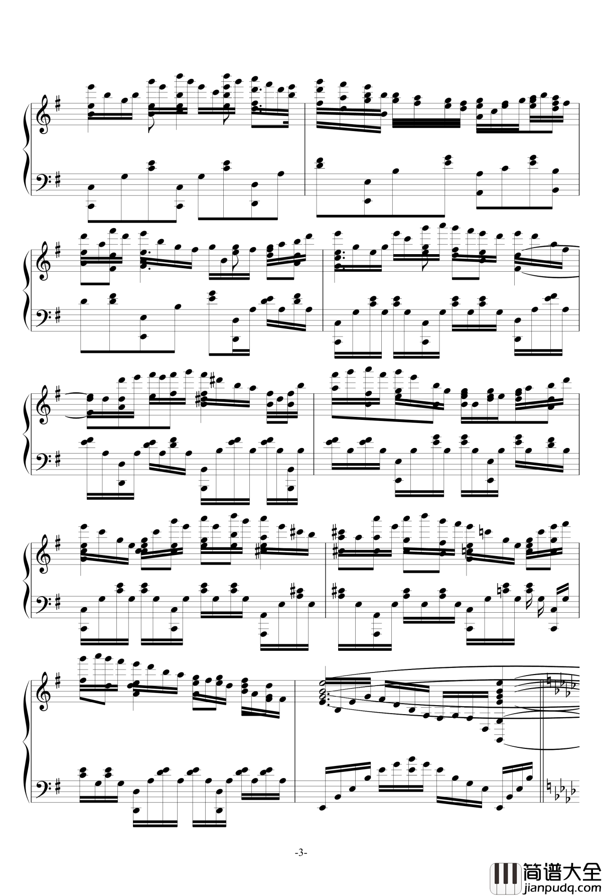 梦幻曲12钢琴谱_徘徊_as2134