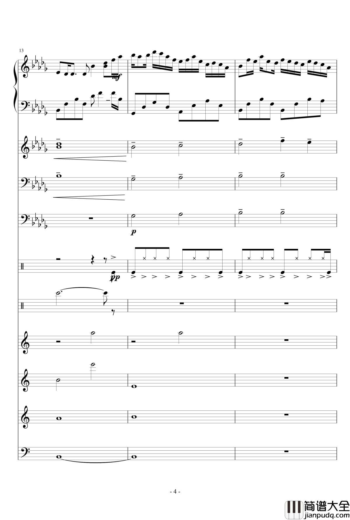 盛秋钢琴谱_落叶的旅行_lujianxiang555