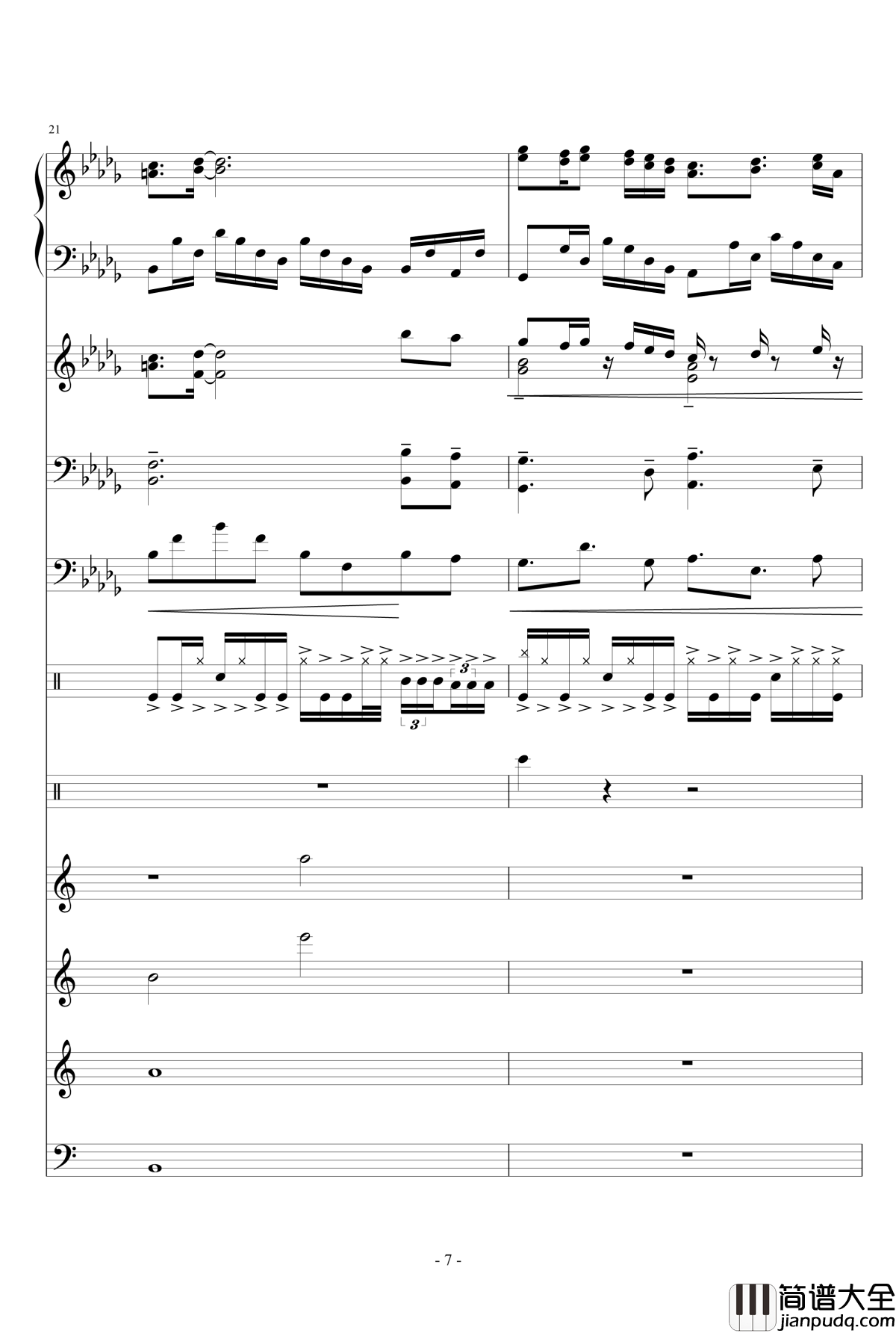 盛秋钢琴谱_落叶的旅行_lujianxiang555