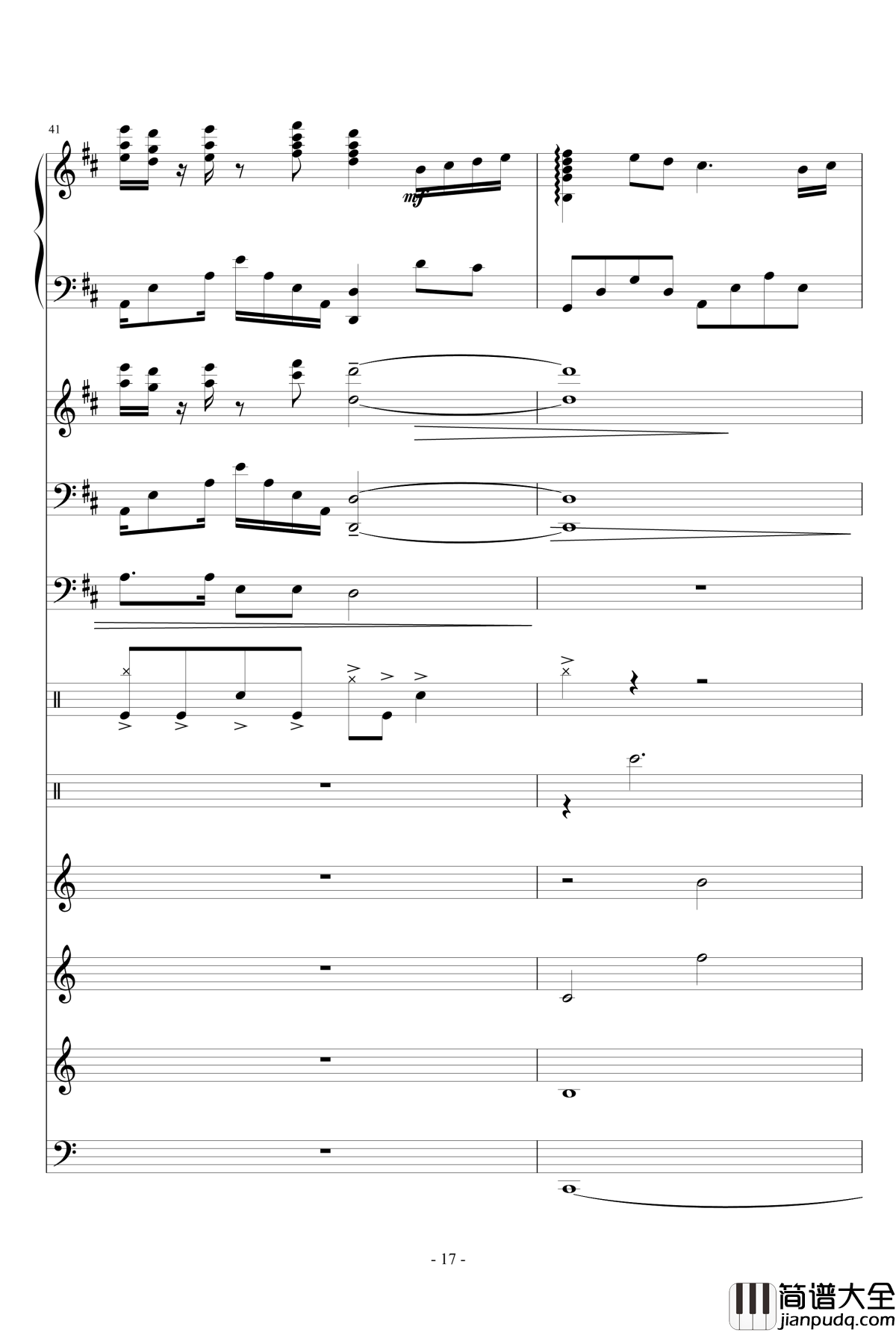 盛秋钢琴谱_落叶的旅行_lujianxiang555