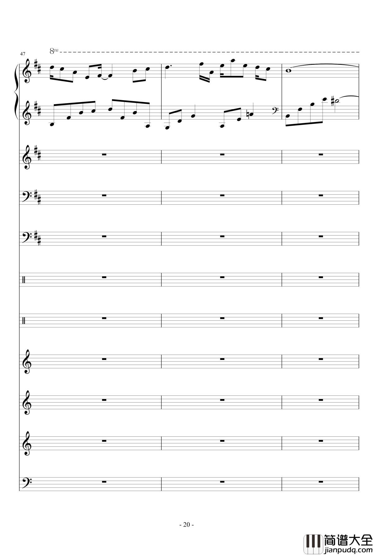 盛秋钢琴谱_落叶的旅行_lujianxiang555