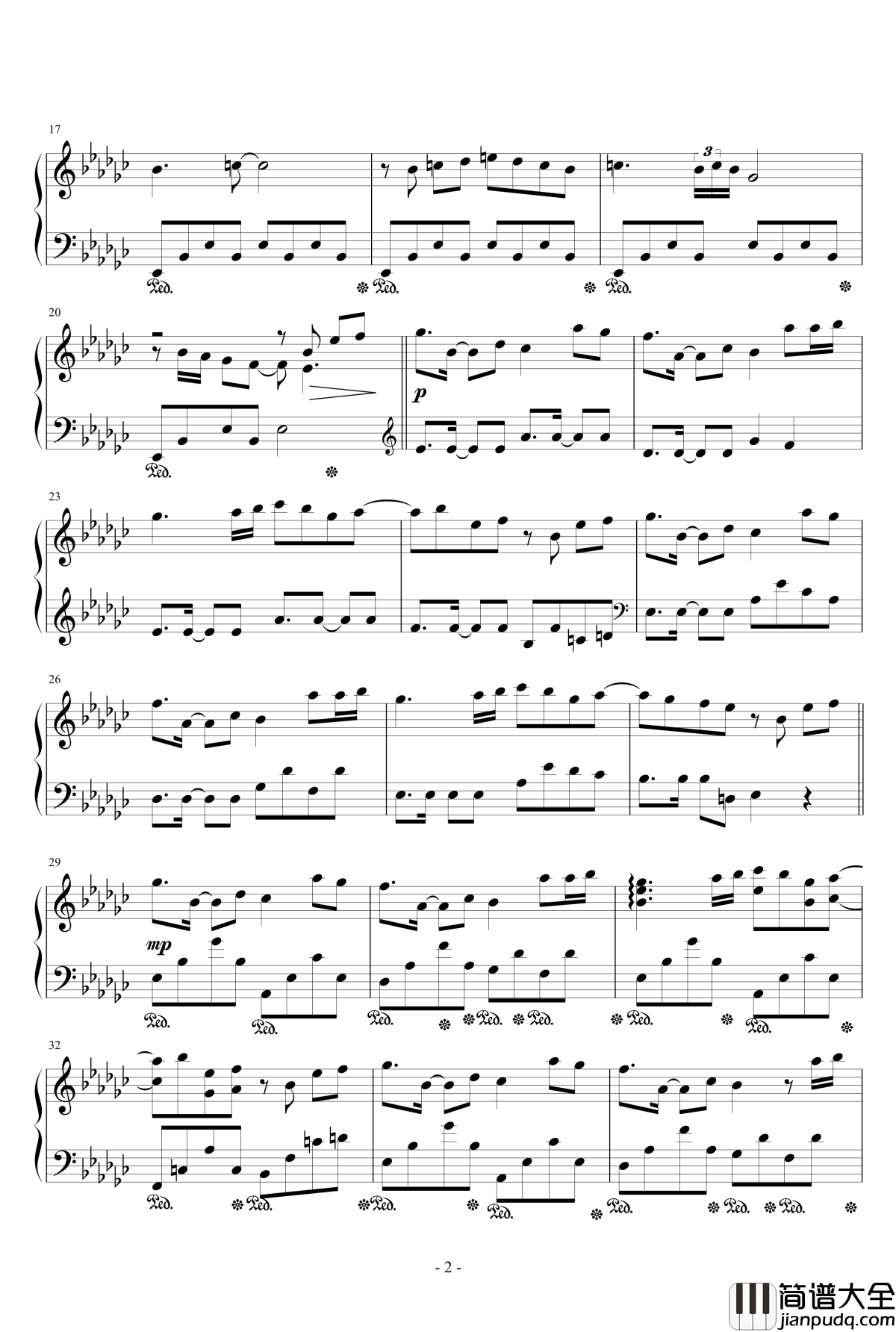 你的微笑钢琴谱_飞儿乐团