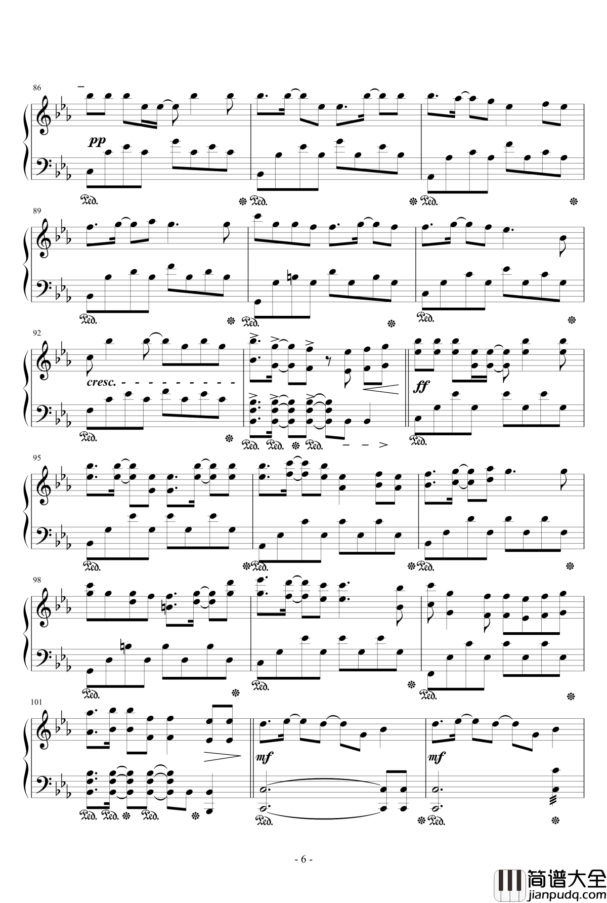 你的微笑钢琴谱_飞儿乐团