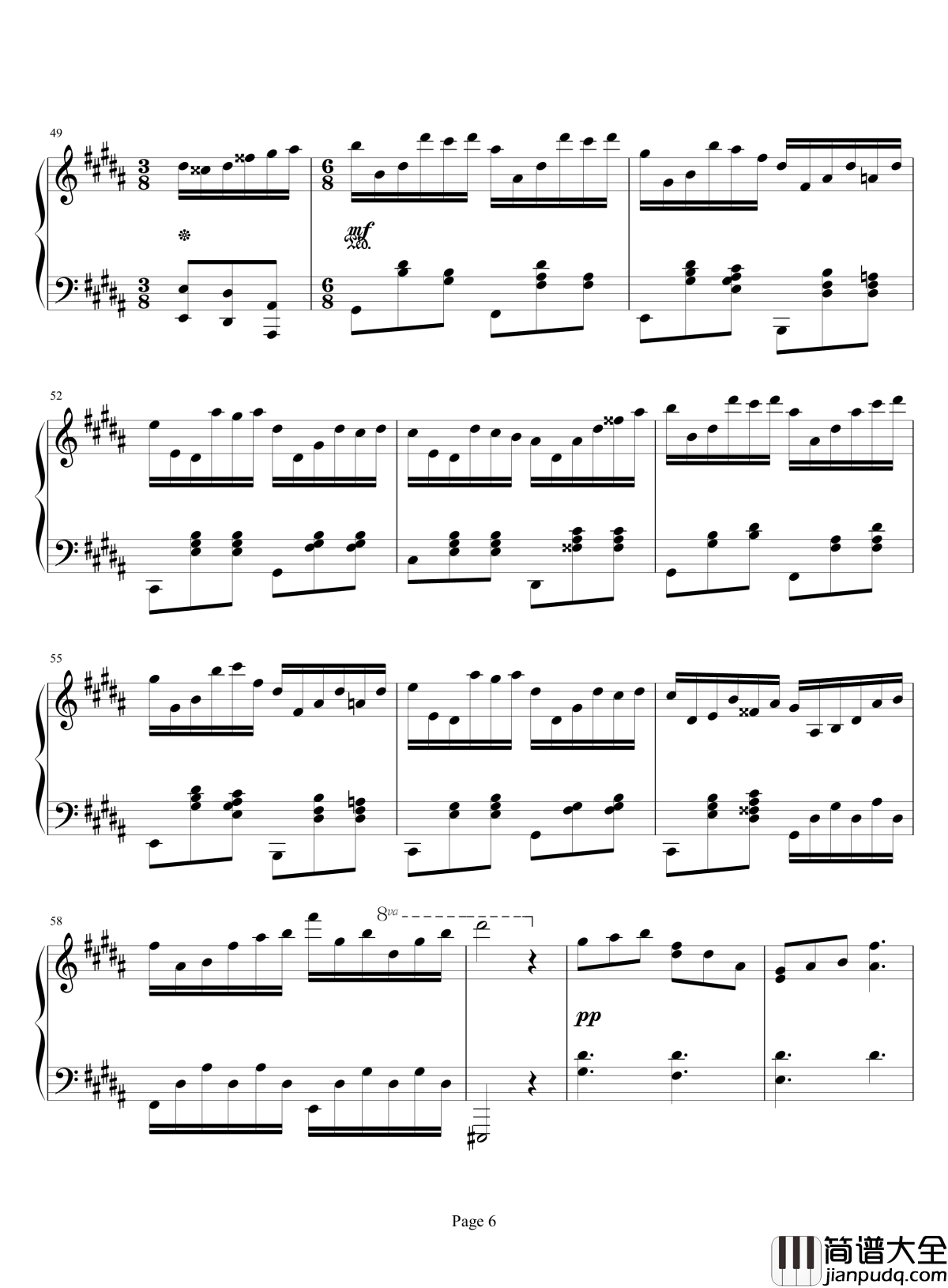 游离的假华尔兹钢琴谱_飞腾哈哈