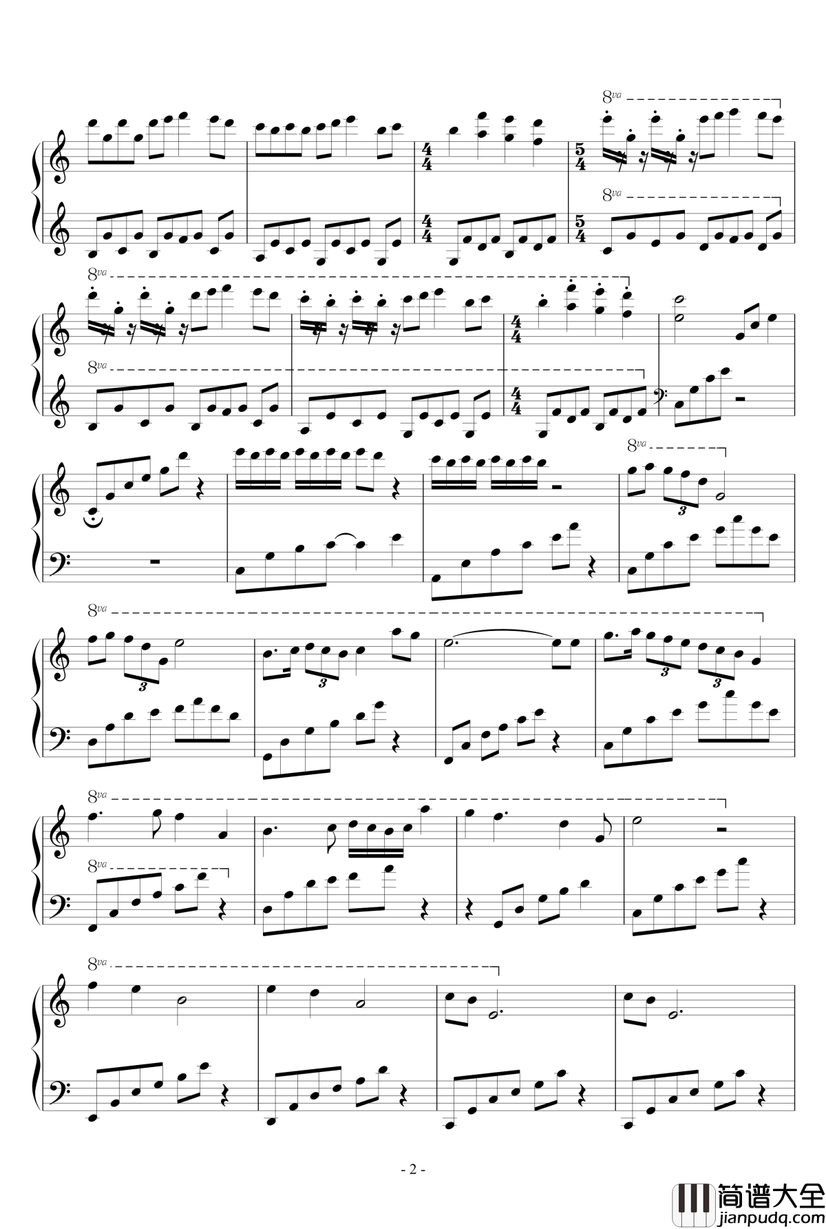 秋叶飘忆钢琴谱_付冬波