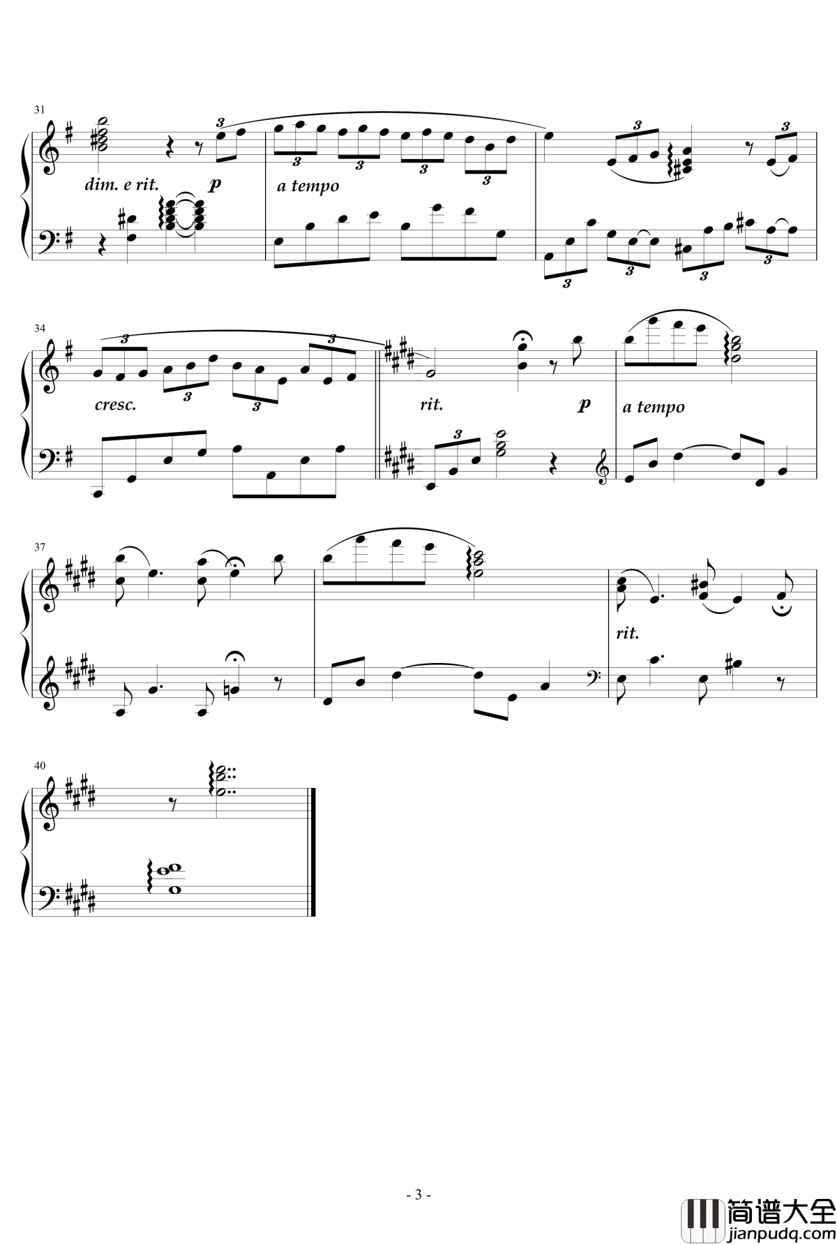 平安夜的梦钢琴谱_天籁传声