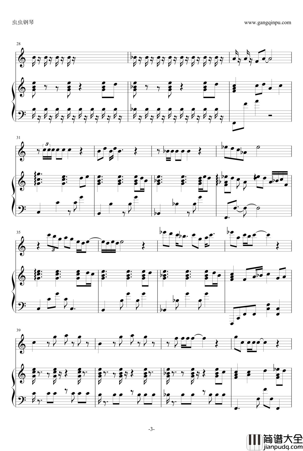 Poker_Face钢琴谱_Glee_Cast