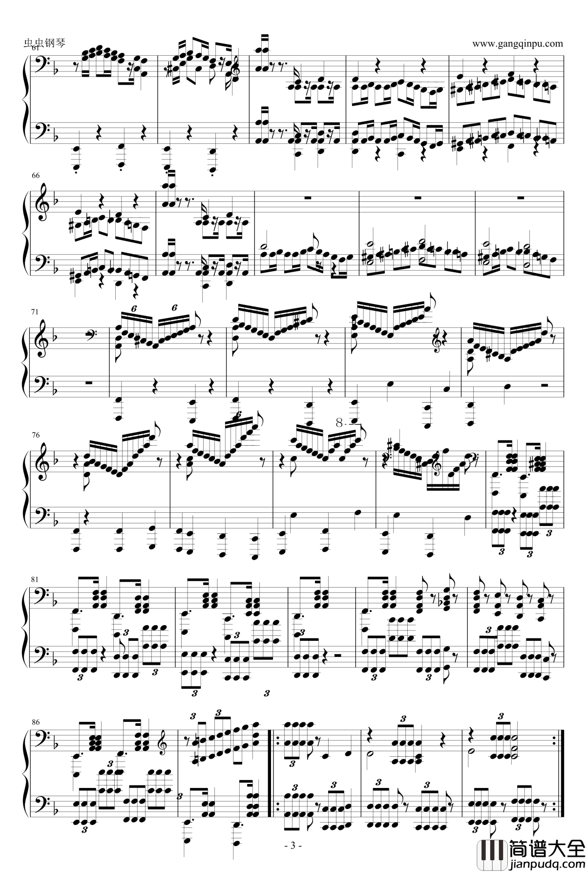 死之舞钢琴谱_双手改编_李斯特