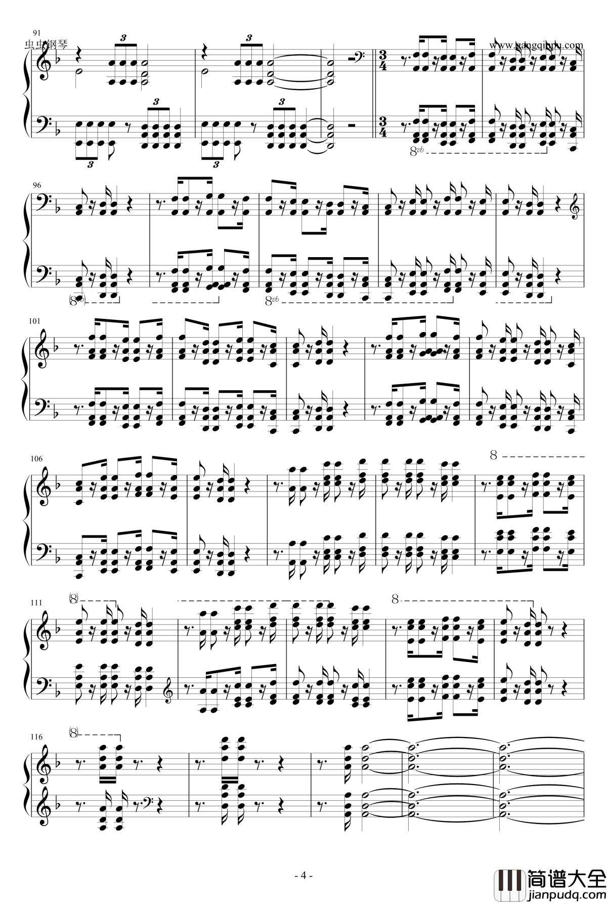 死之舞钢琴谱_双手改编_李斯特