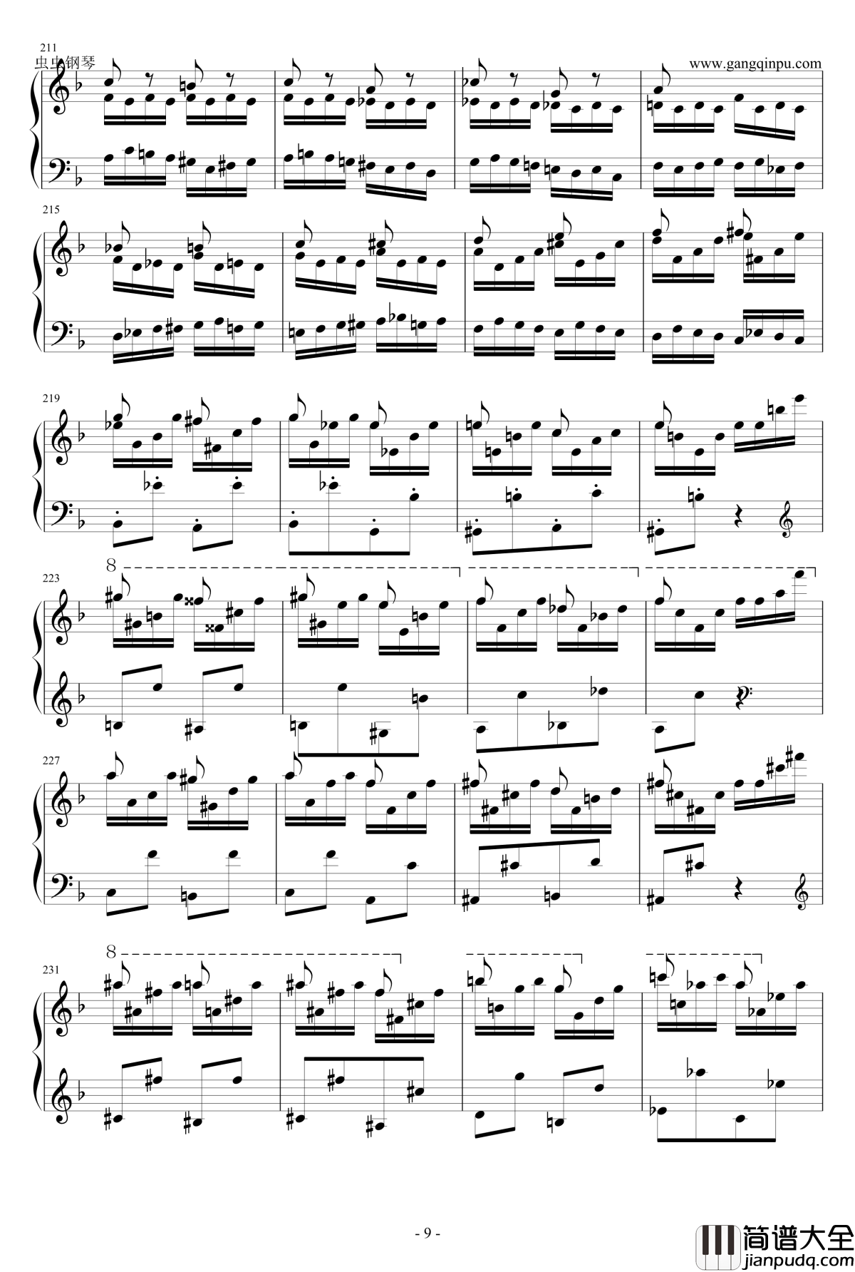 死之舞钢琴谱_双手改编_李斯特