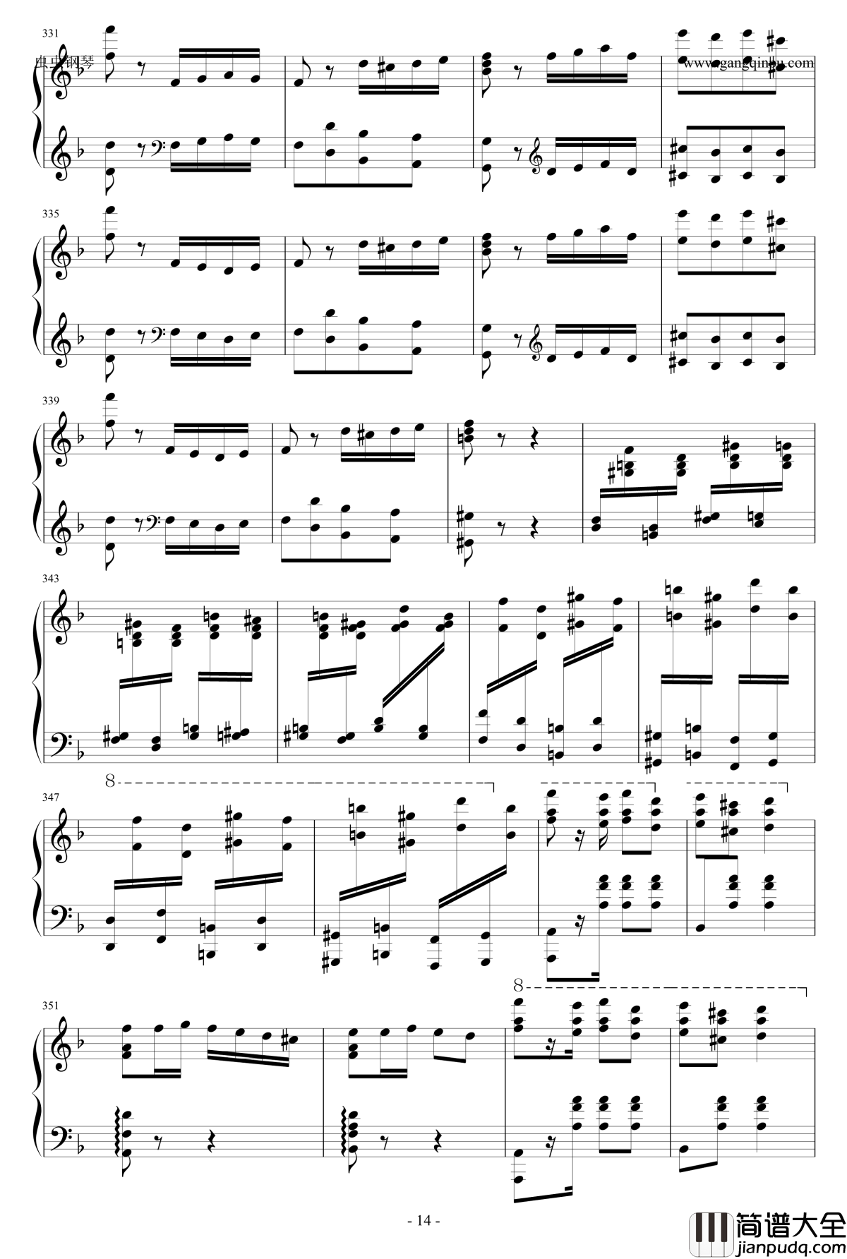 死之舞钢琴谱_双手改编_李斯特