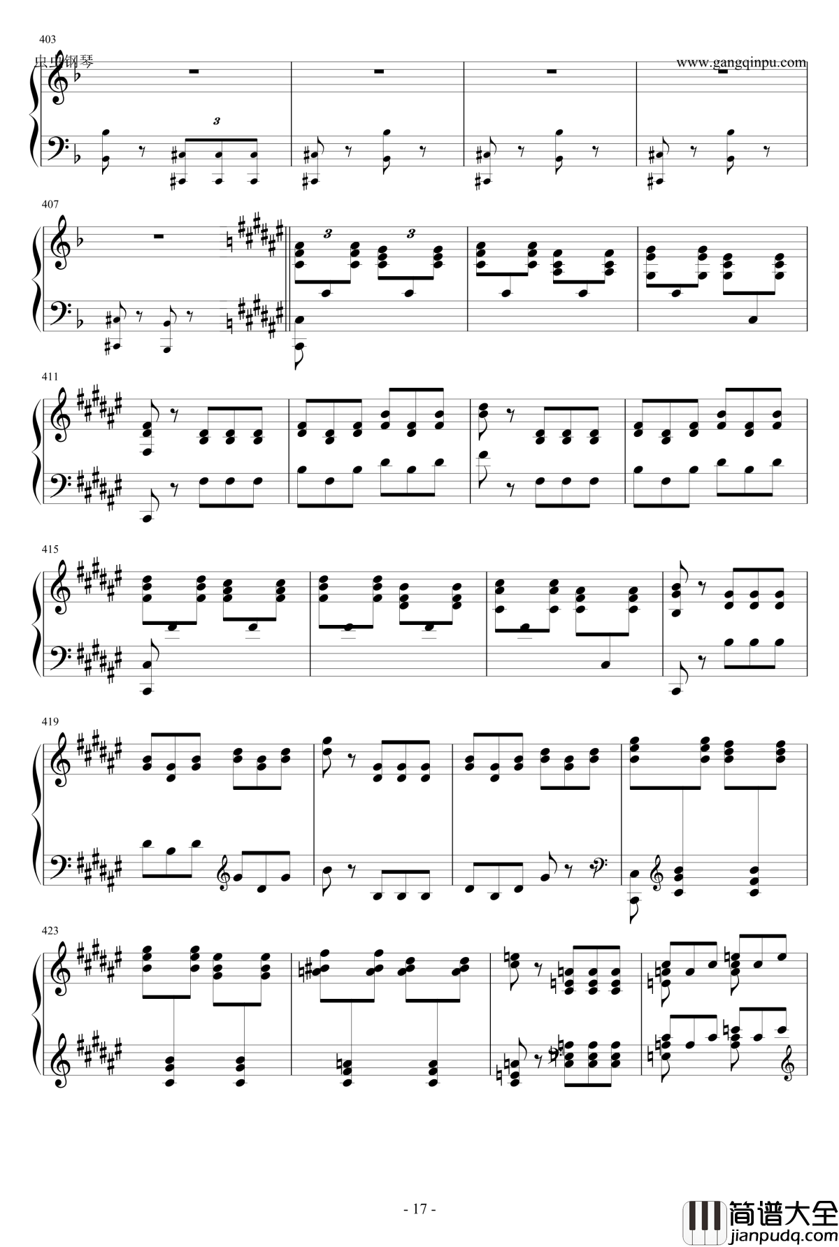 死之舞钢琴谱_双手改编_李斯特