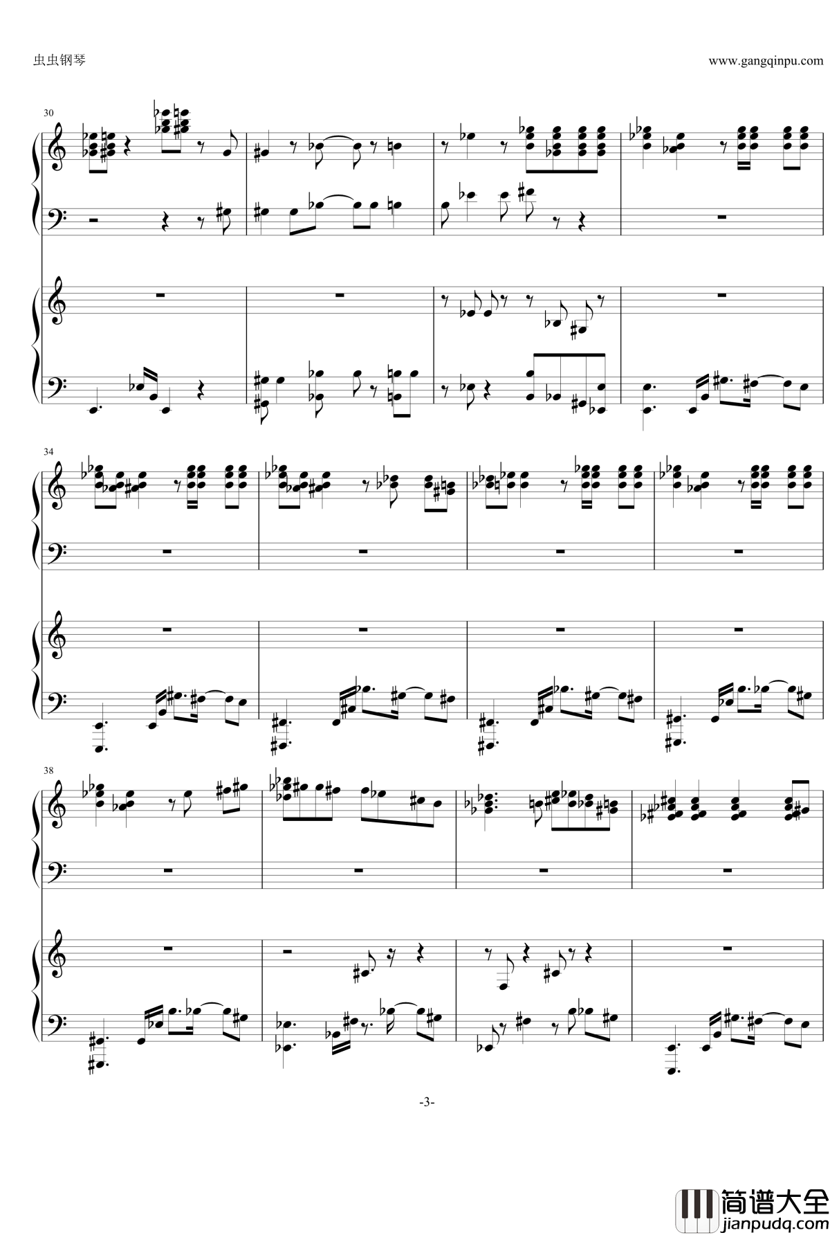 月光钢琴谱_moonlight_EXO