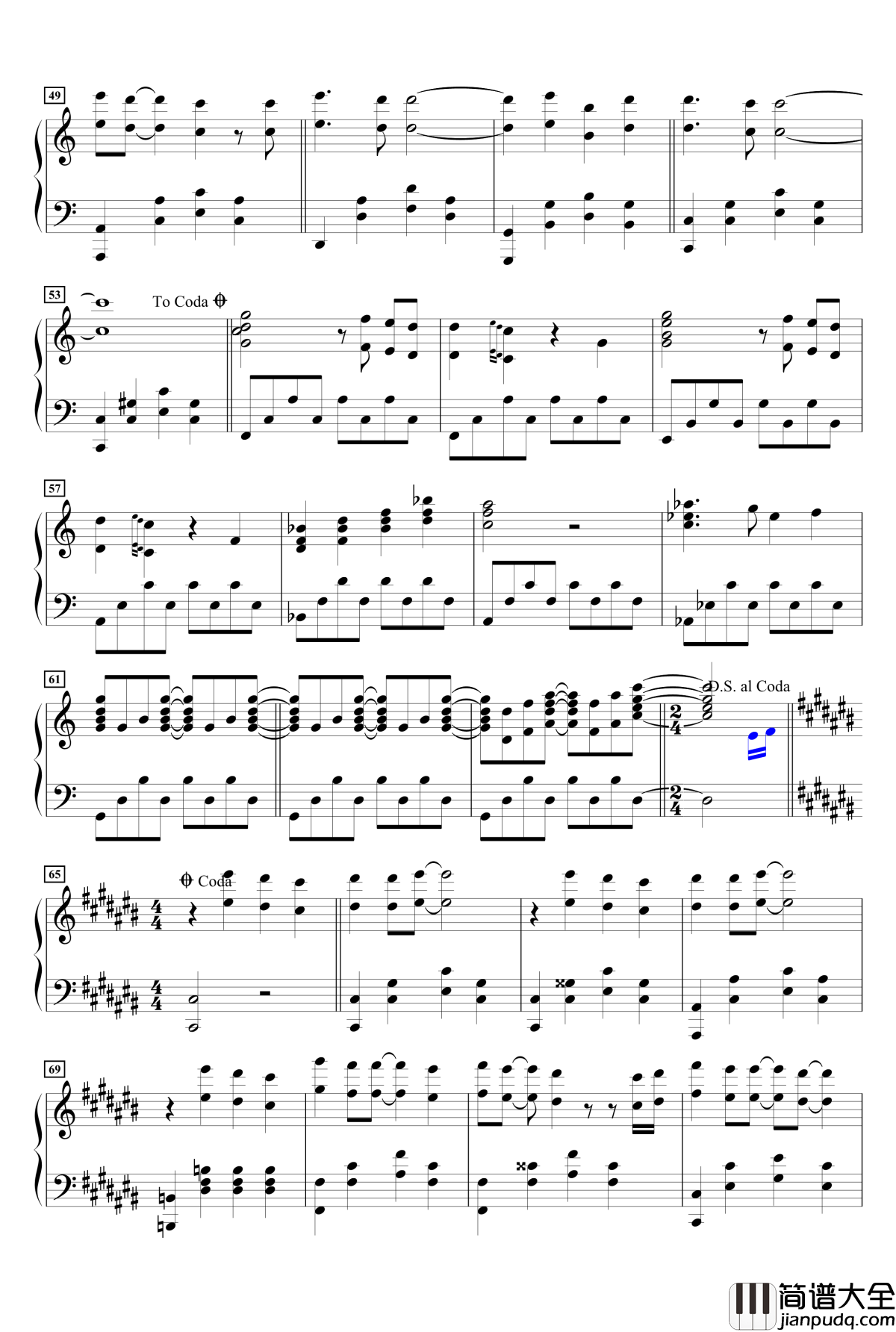 瞳のメロディ钢琴谱_名侦探柯南