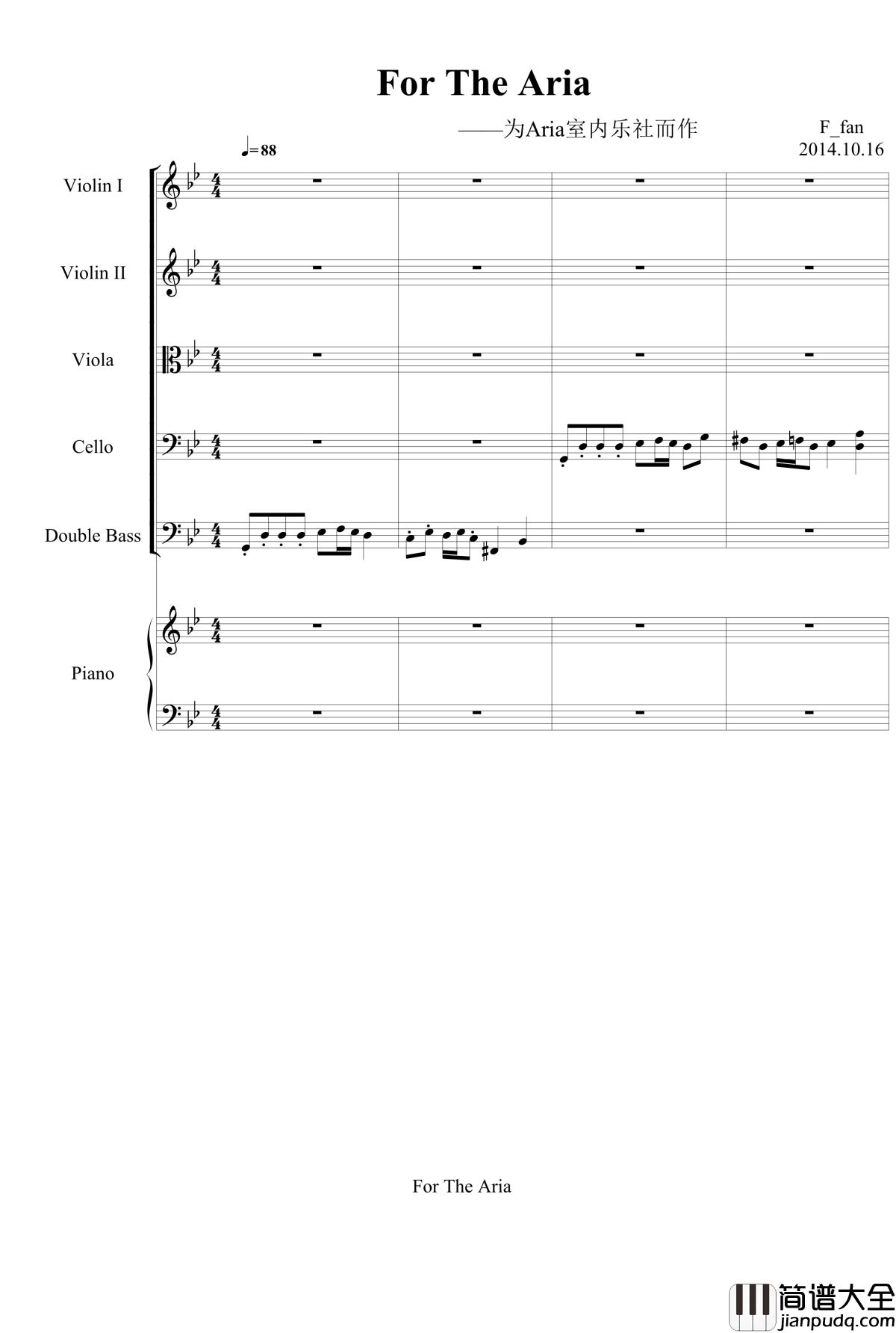 For_The_Aria钢琴谱_gyf513
