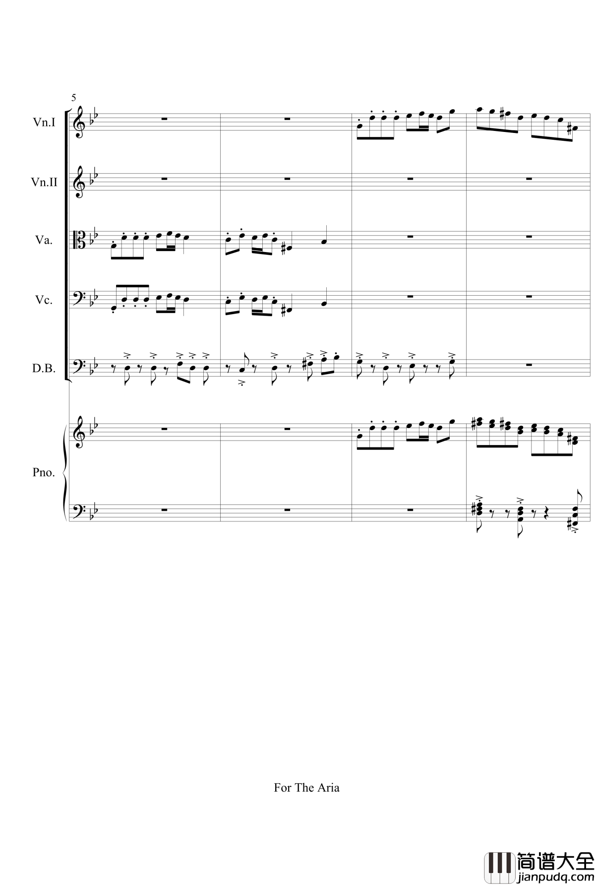 For_The_Aria钢琴谱_gyf513
