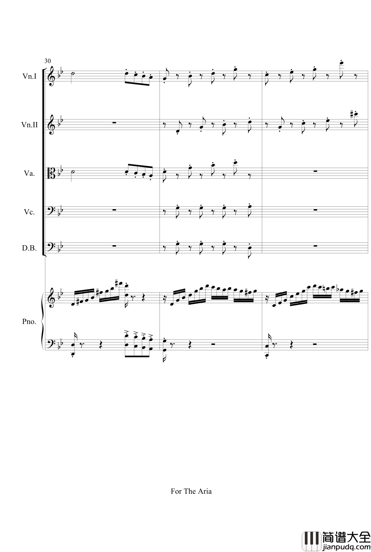 For_The_Aria钢琴谱_gyf513