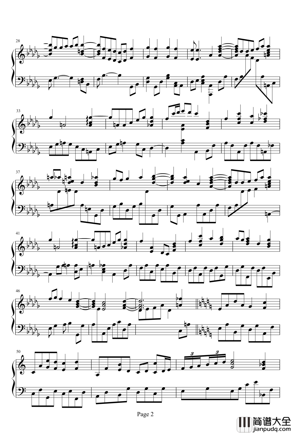 玻璃鞋钢琴谱_郑秀文