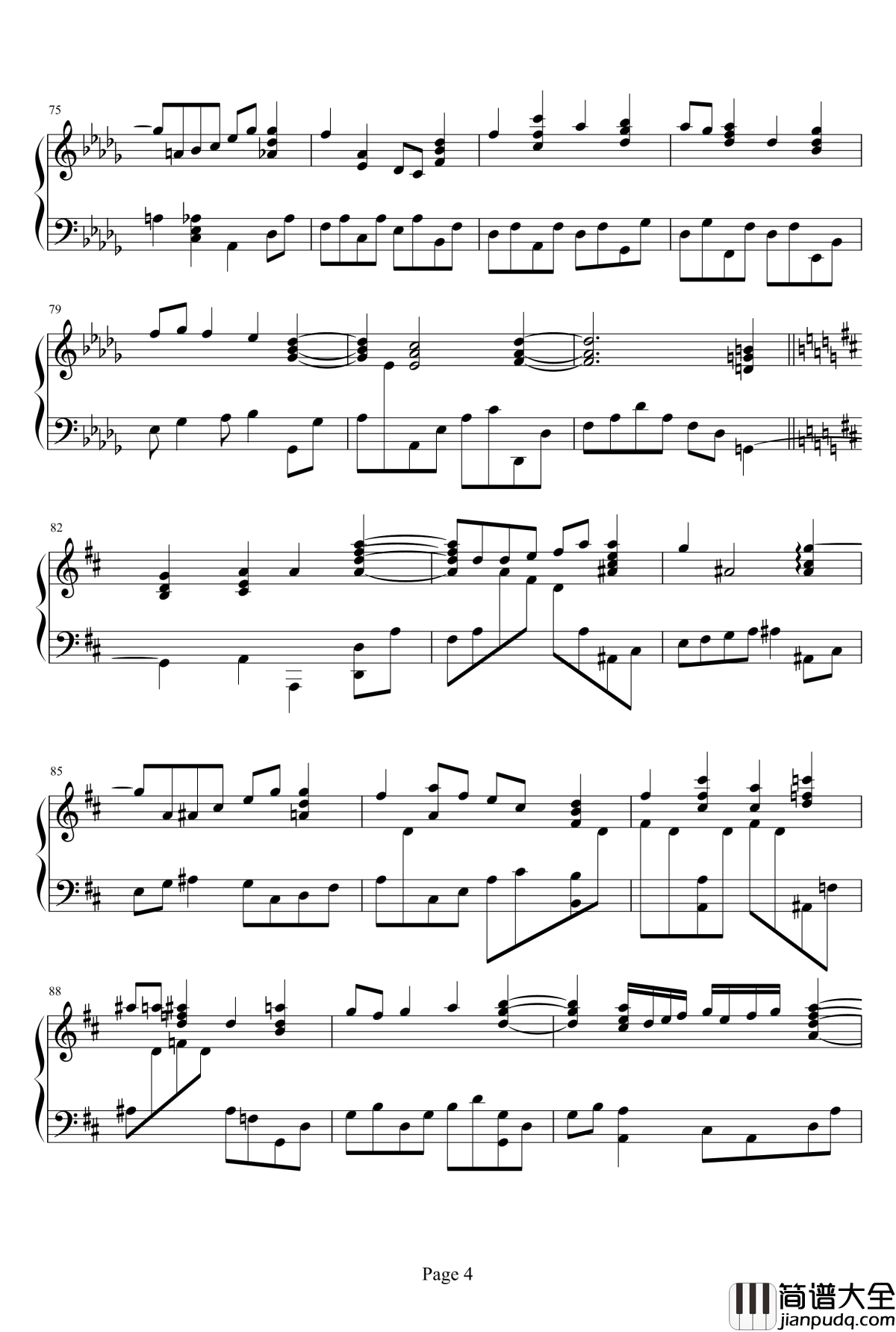 玻璃鞋钢琴谱_郑秀文