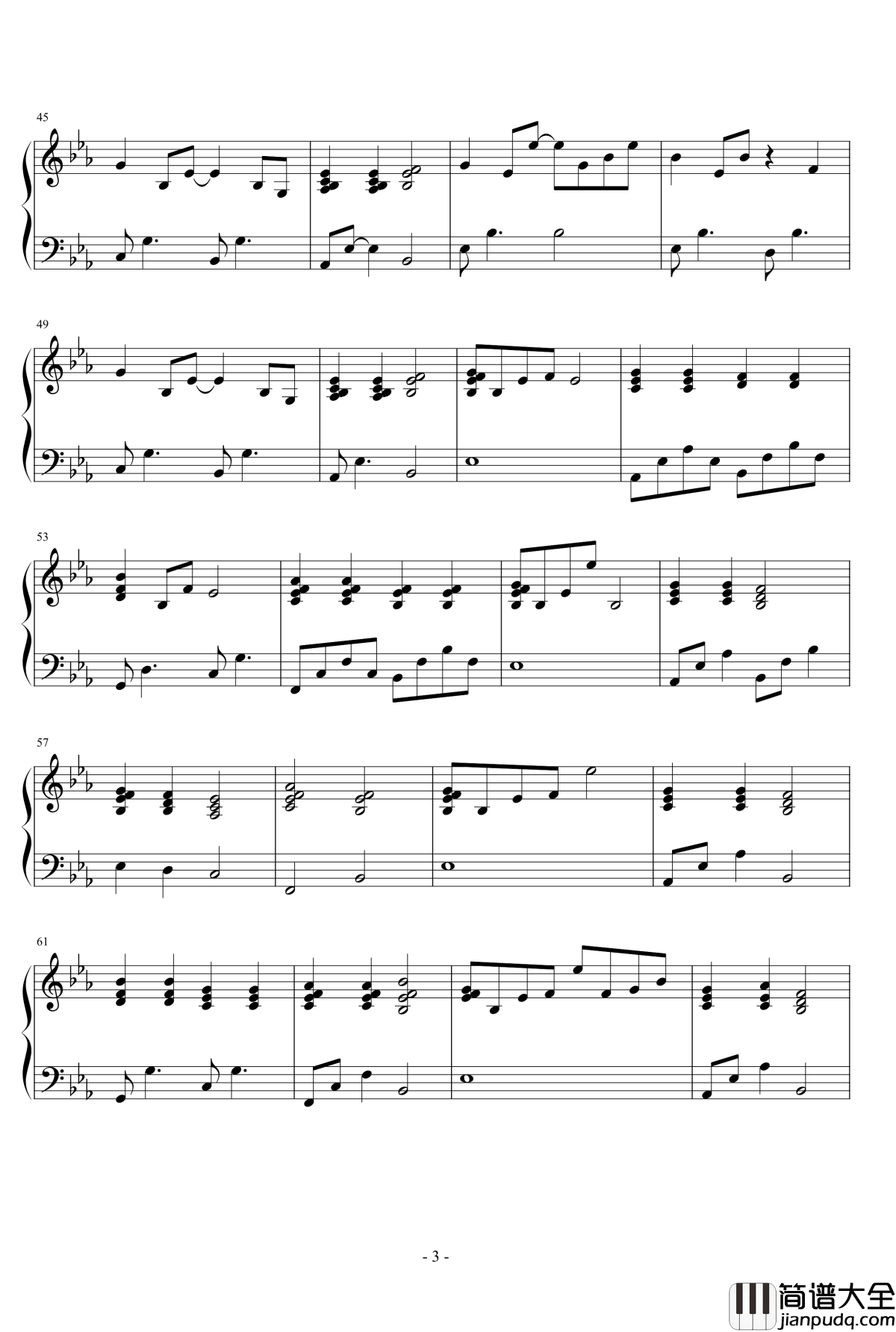 遇见钢琴谱_张敬轩演唱会版本