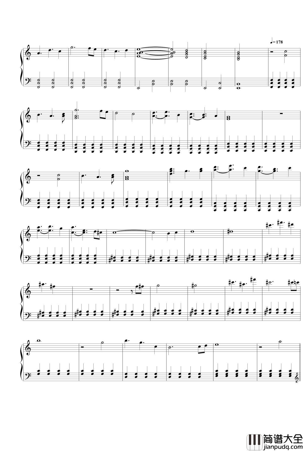 _Beautiful_Bones钢琴谱_樱子小姐的脚下埋着尸体OST