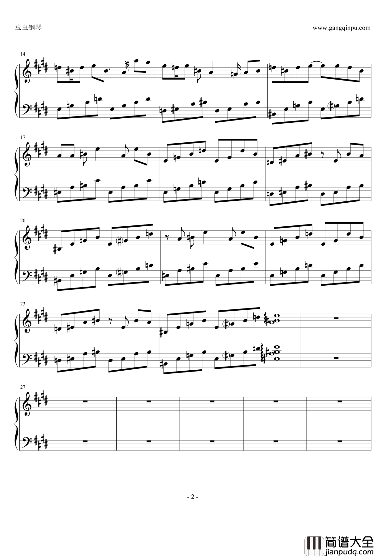 Folklove钢琴谱_Kenichiro_Nishihara