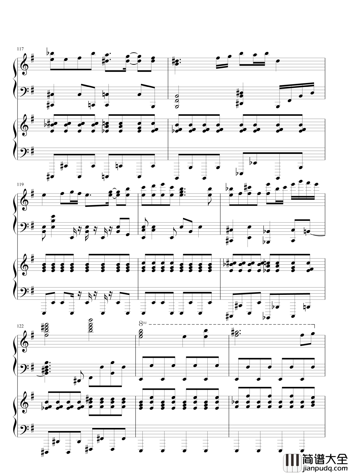 小五与恋的合奏钢琴谱_东方_东方project_琴艺