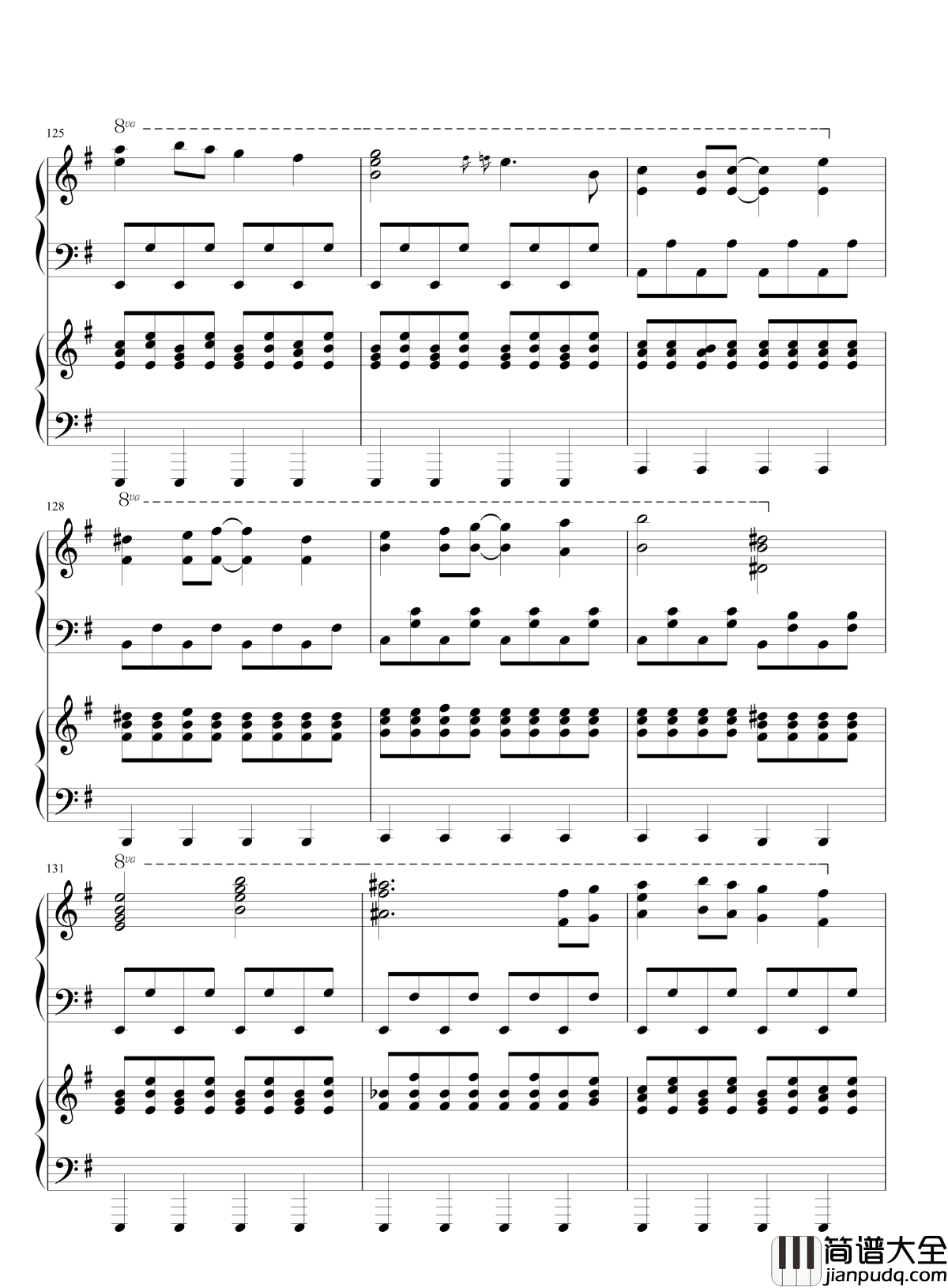 小五与恋的合奏钢琴谱_东方_东方project_琴艺