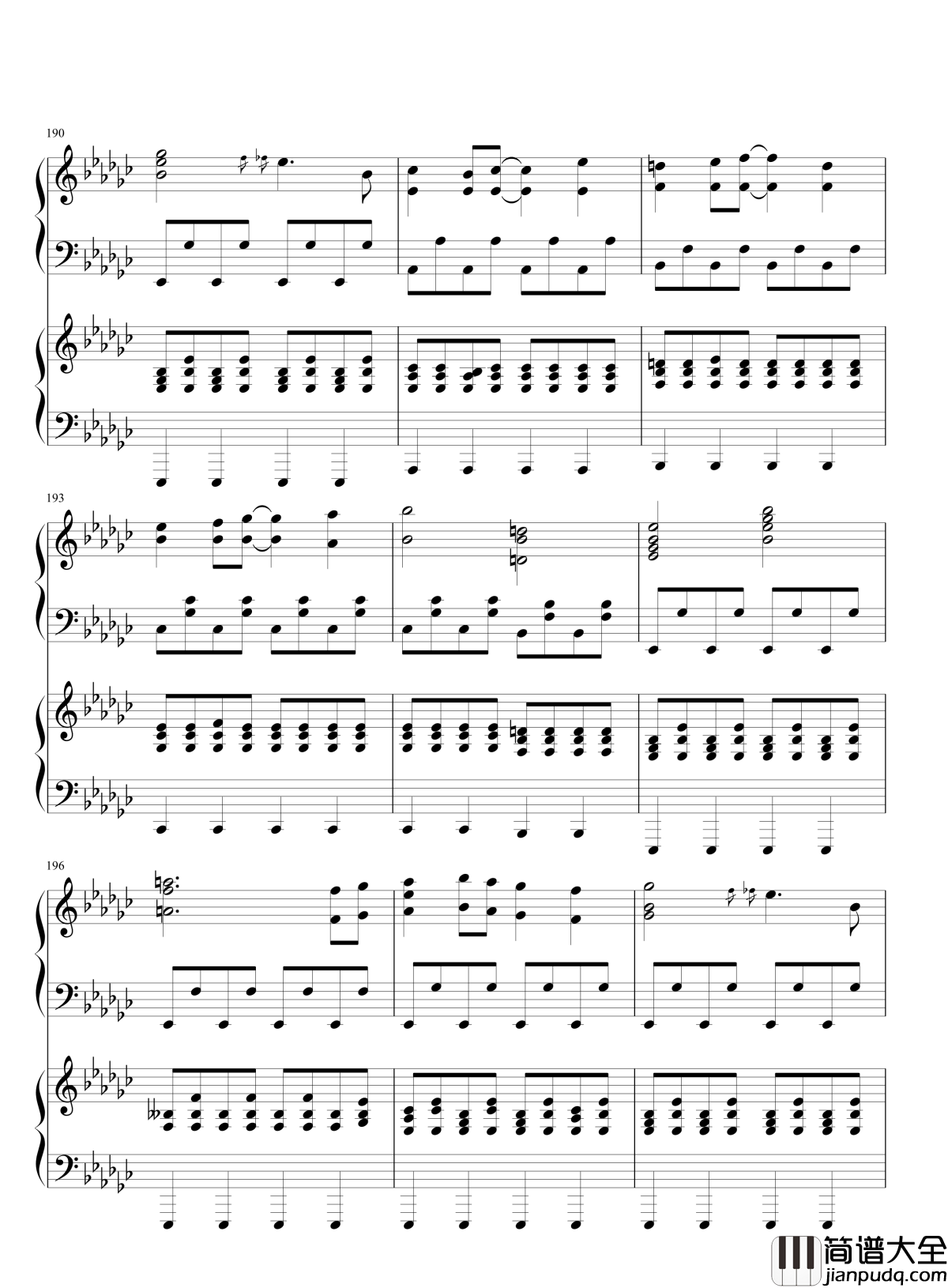 小五与恋的合奏钢琴谱_东方_东方project_琴艺