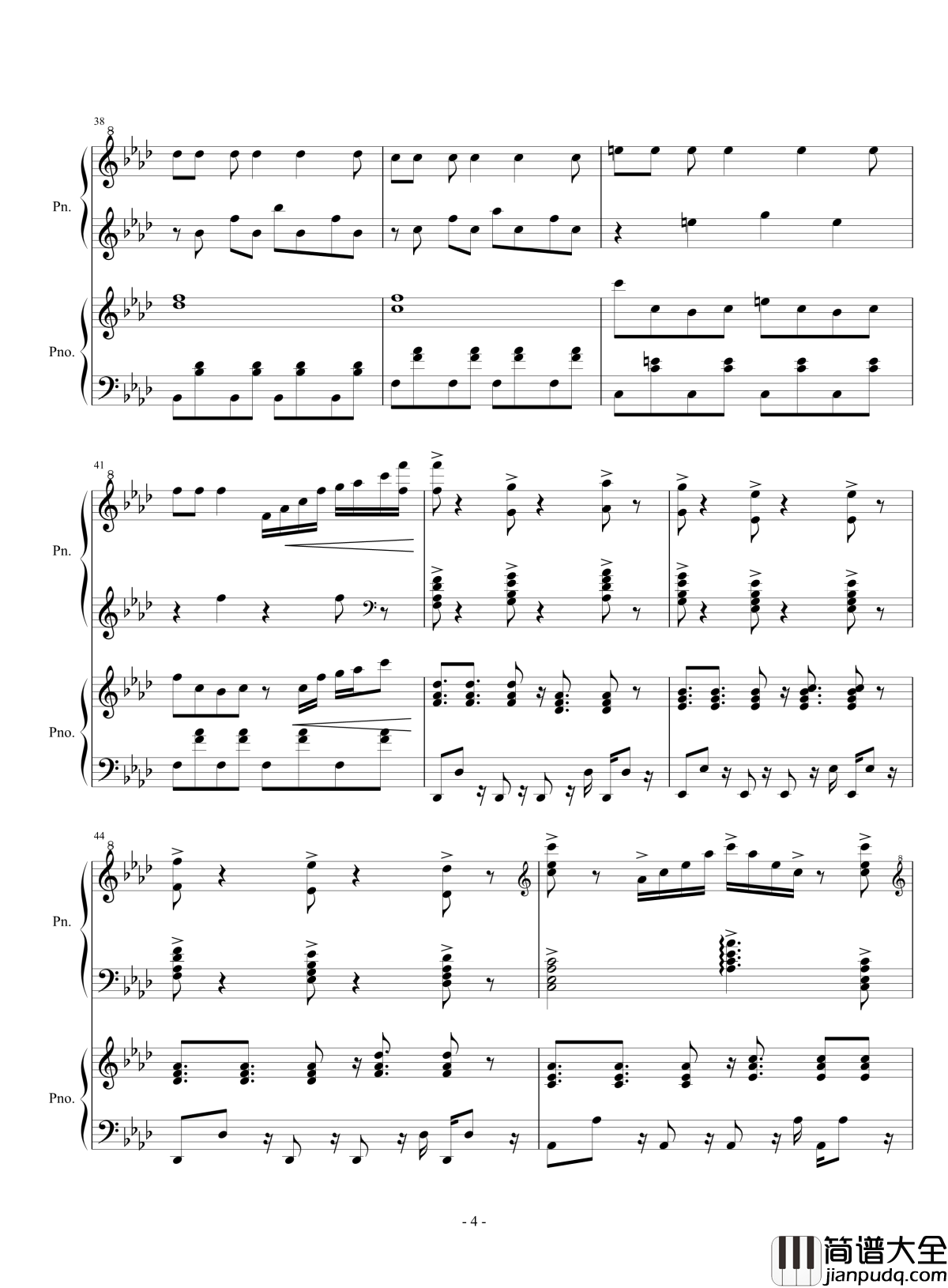 伴奏曲钢琴谱_lujianxiang555