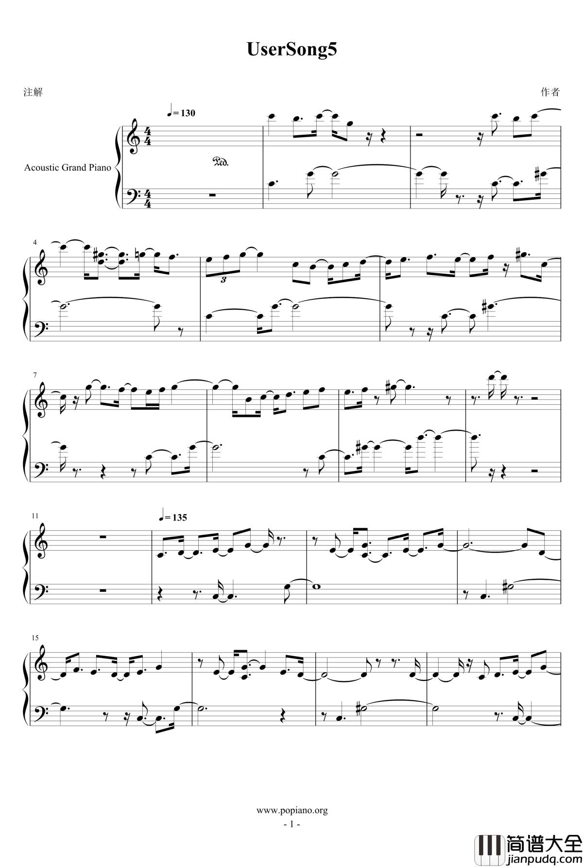 手心钢琴谱_eggming