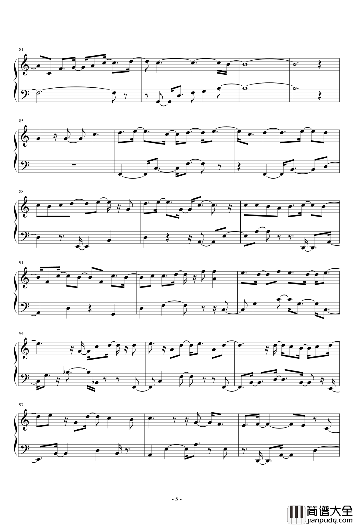 手心钢琴谱_eggming