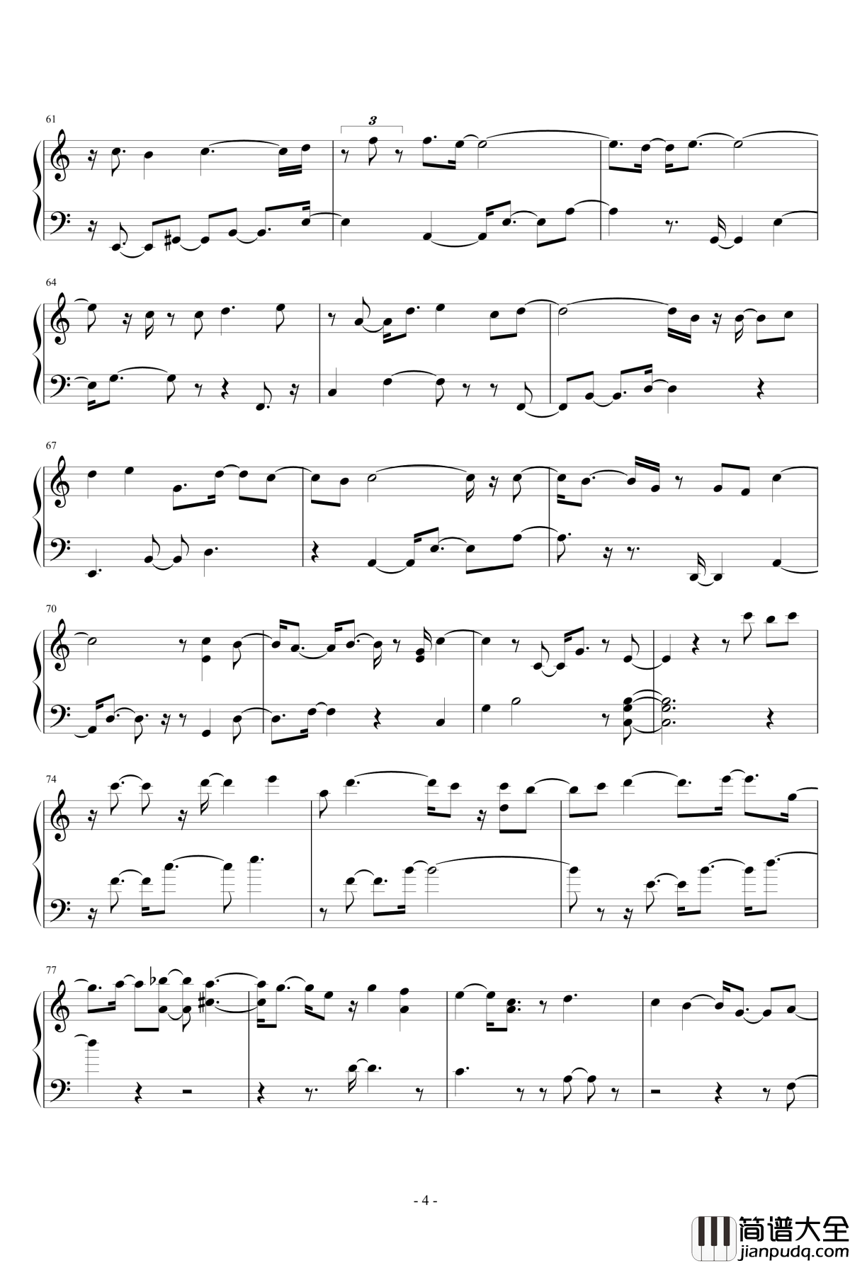 手心钢琴谱_eggming