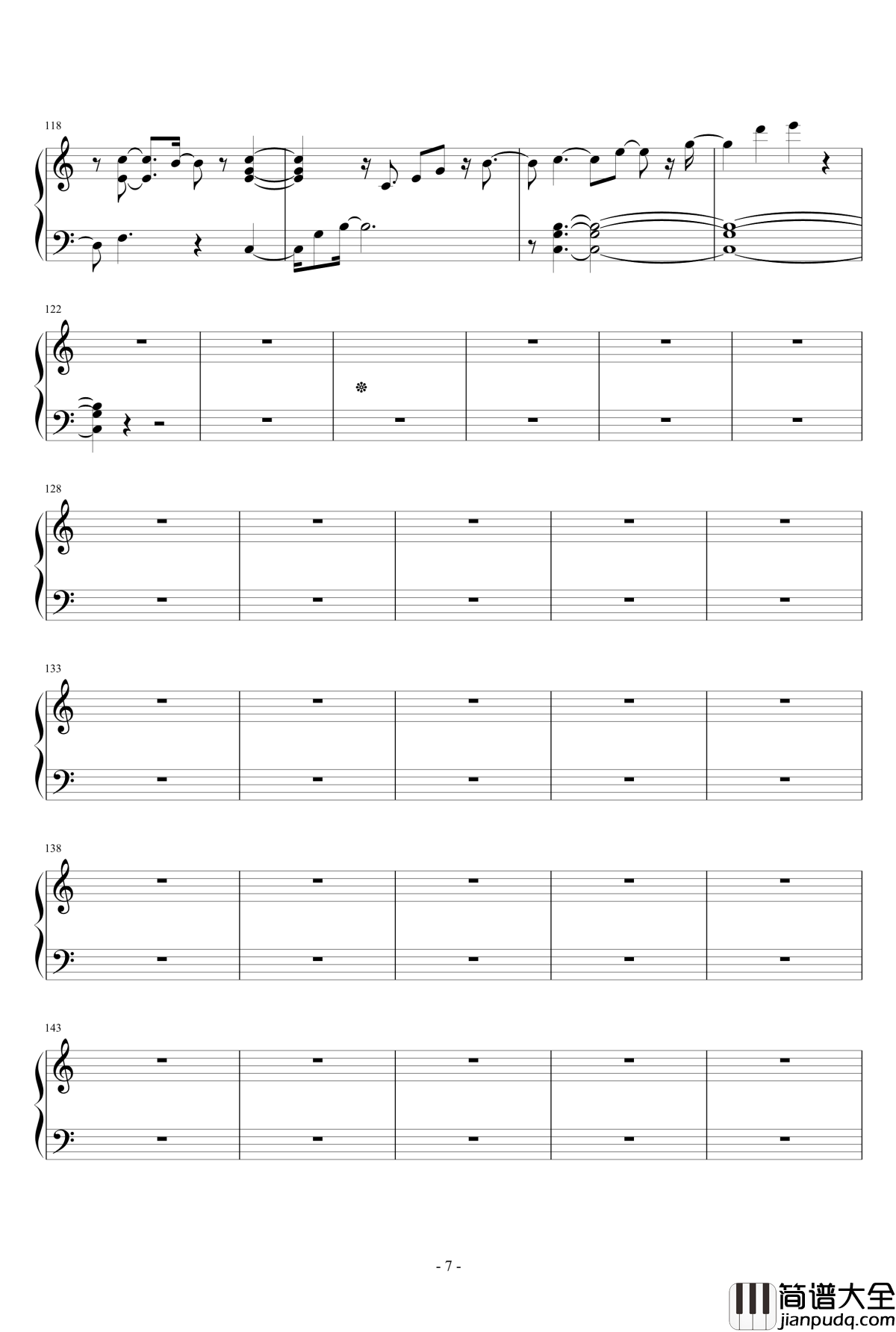 手心钢琴谱_eggming