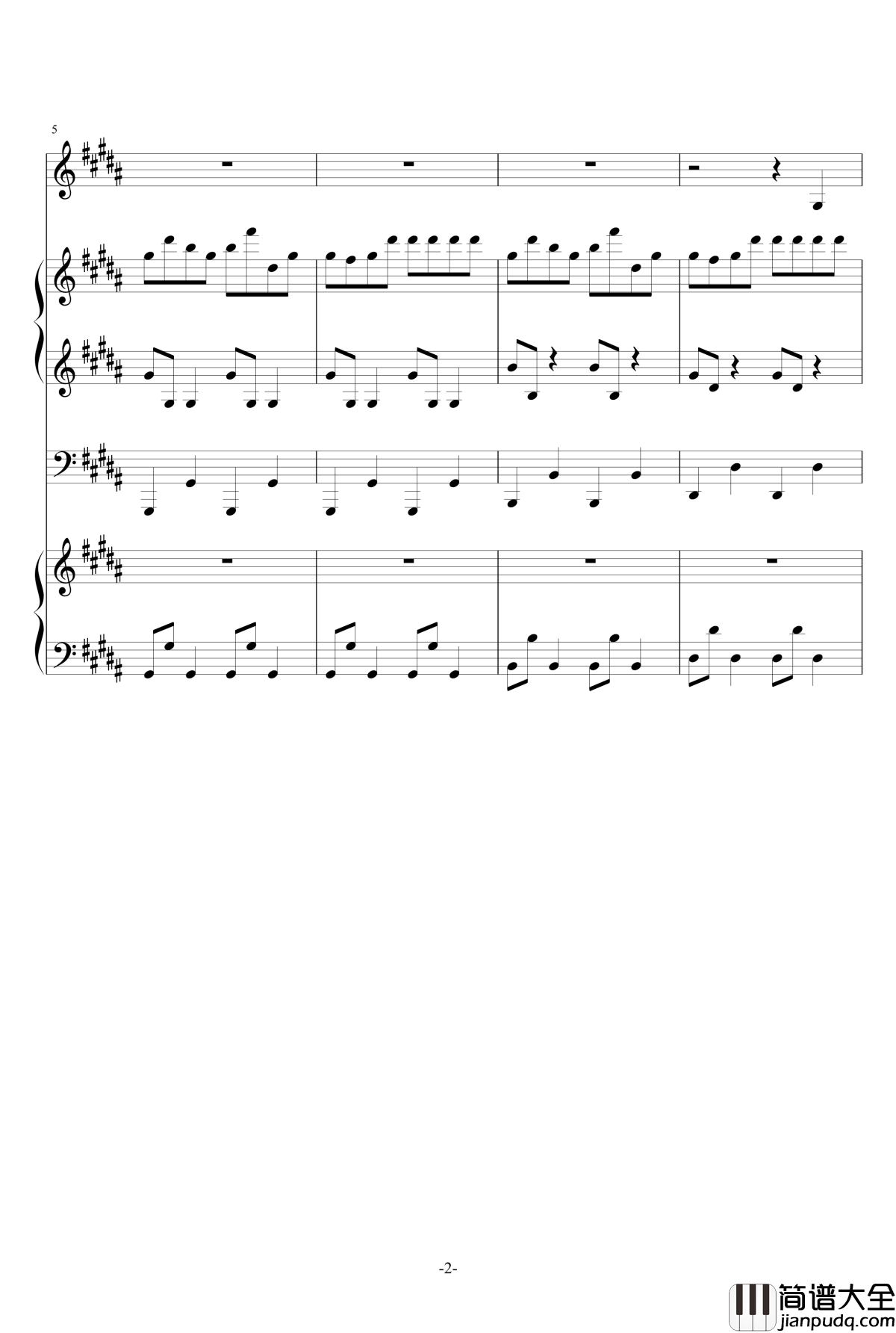 Echo_by_CIRCRUSH_P钢琴谱_Chlo._gumi_vocaloid_echo