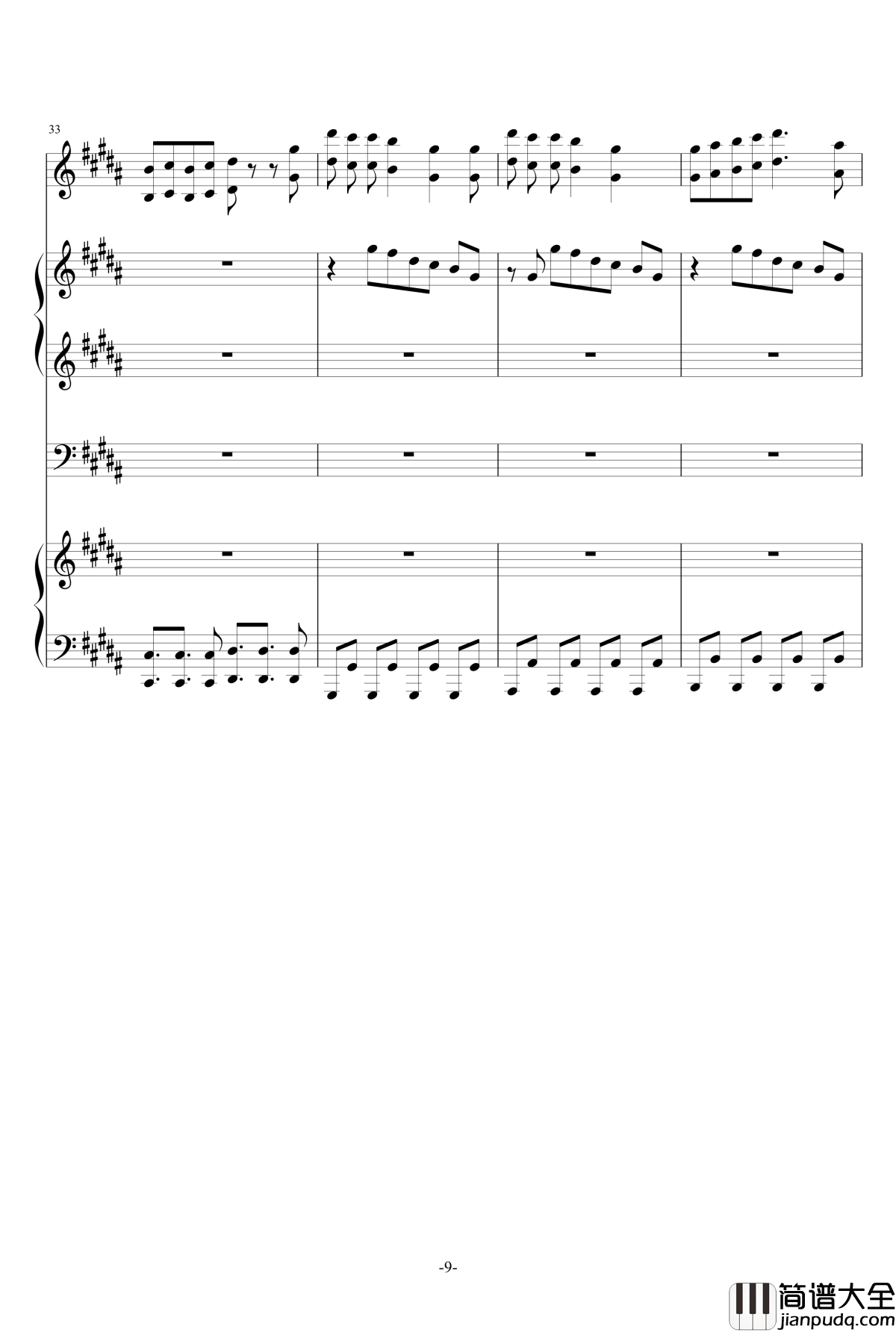 Echo_by_CIRCRUSH_P钢琴谱_Chlo._gumi_vocaloid_echo