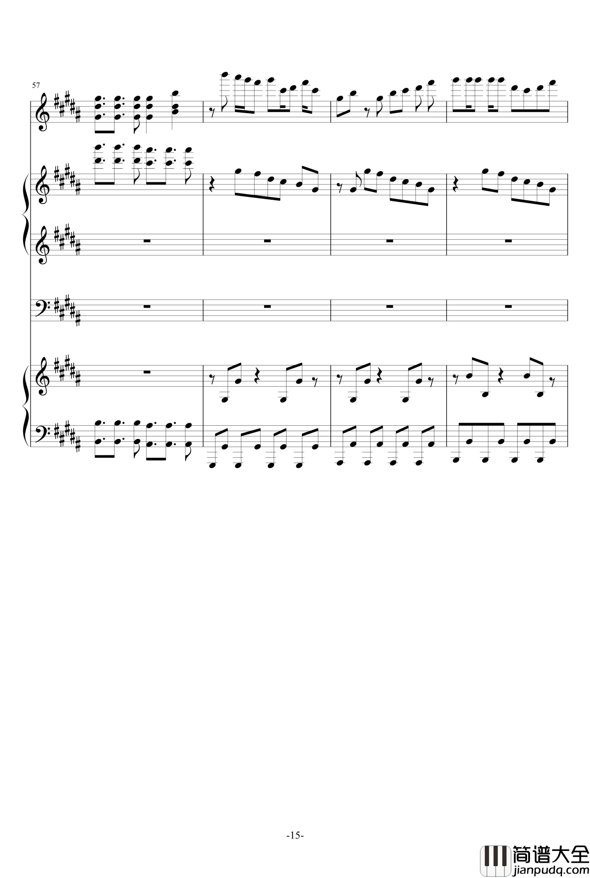 Echo_by_CIRCRUSH_P钢琴谱_Chlo._gumi_vocaloid_echo