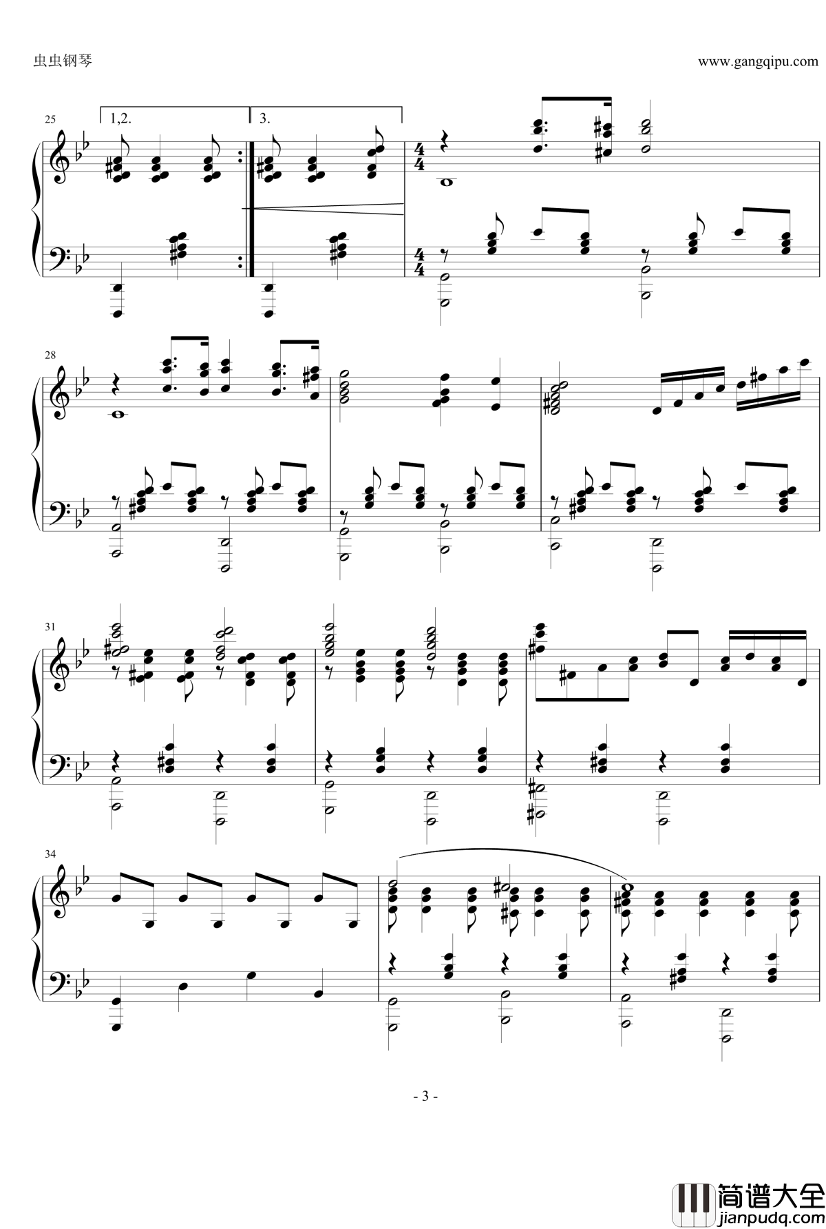 春天来到了我们的战场钢琴谱_合唱伴奏_夜莺