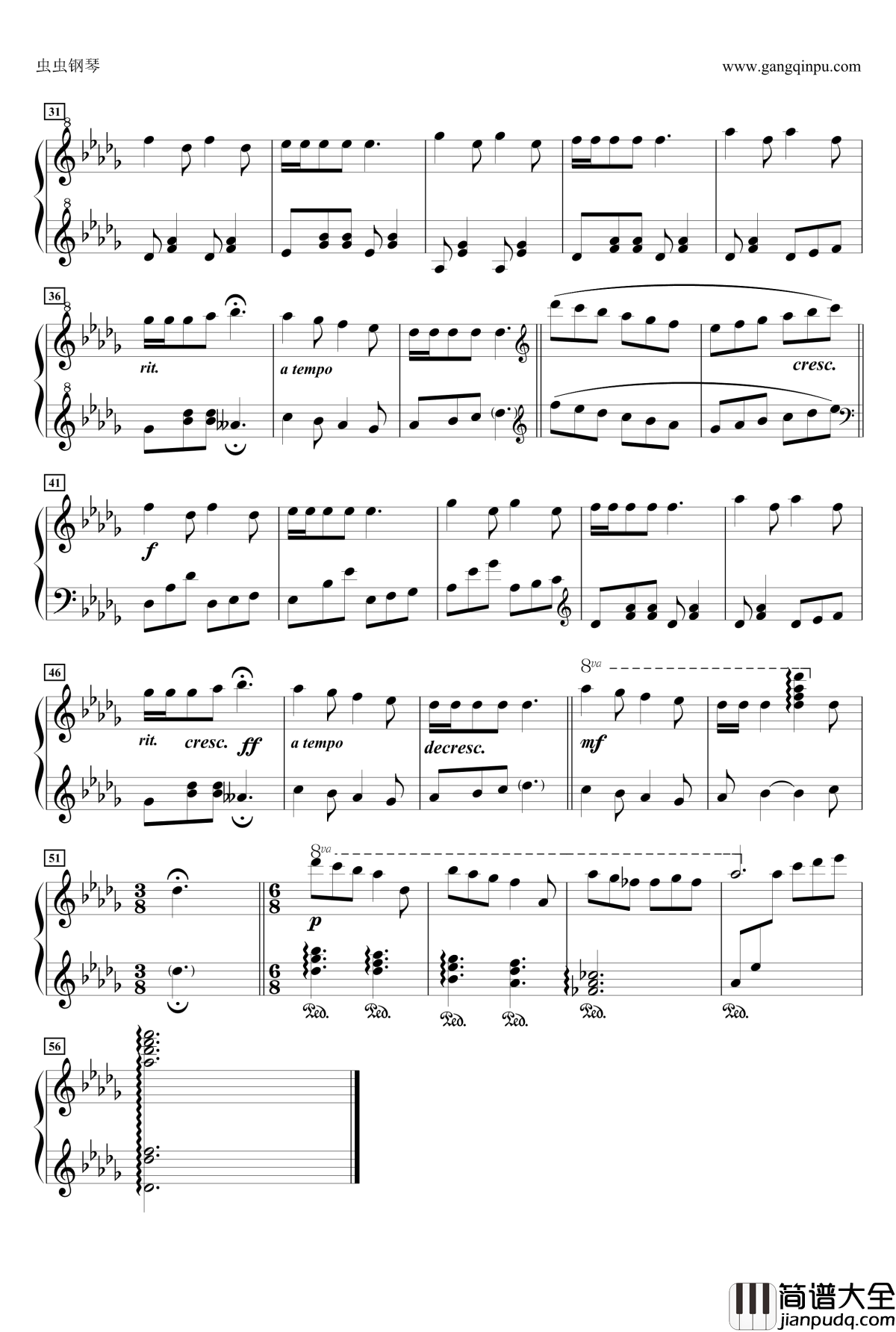 猫之歌钢琴谱_ぬこのうた~solo_Piano_学生会的一己之见