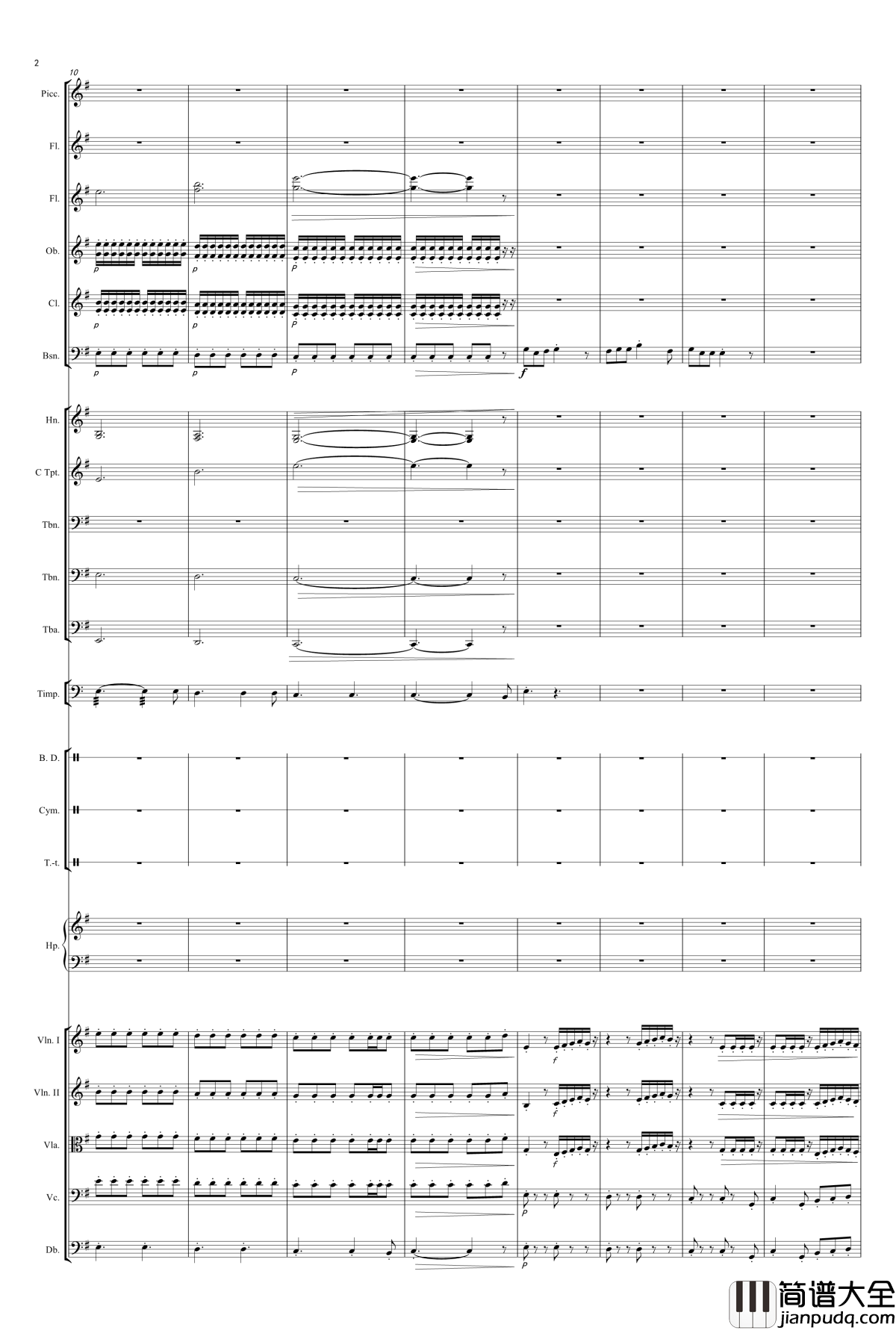 浮夸钢琴谱_陈奕迅_交响乐版