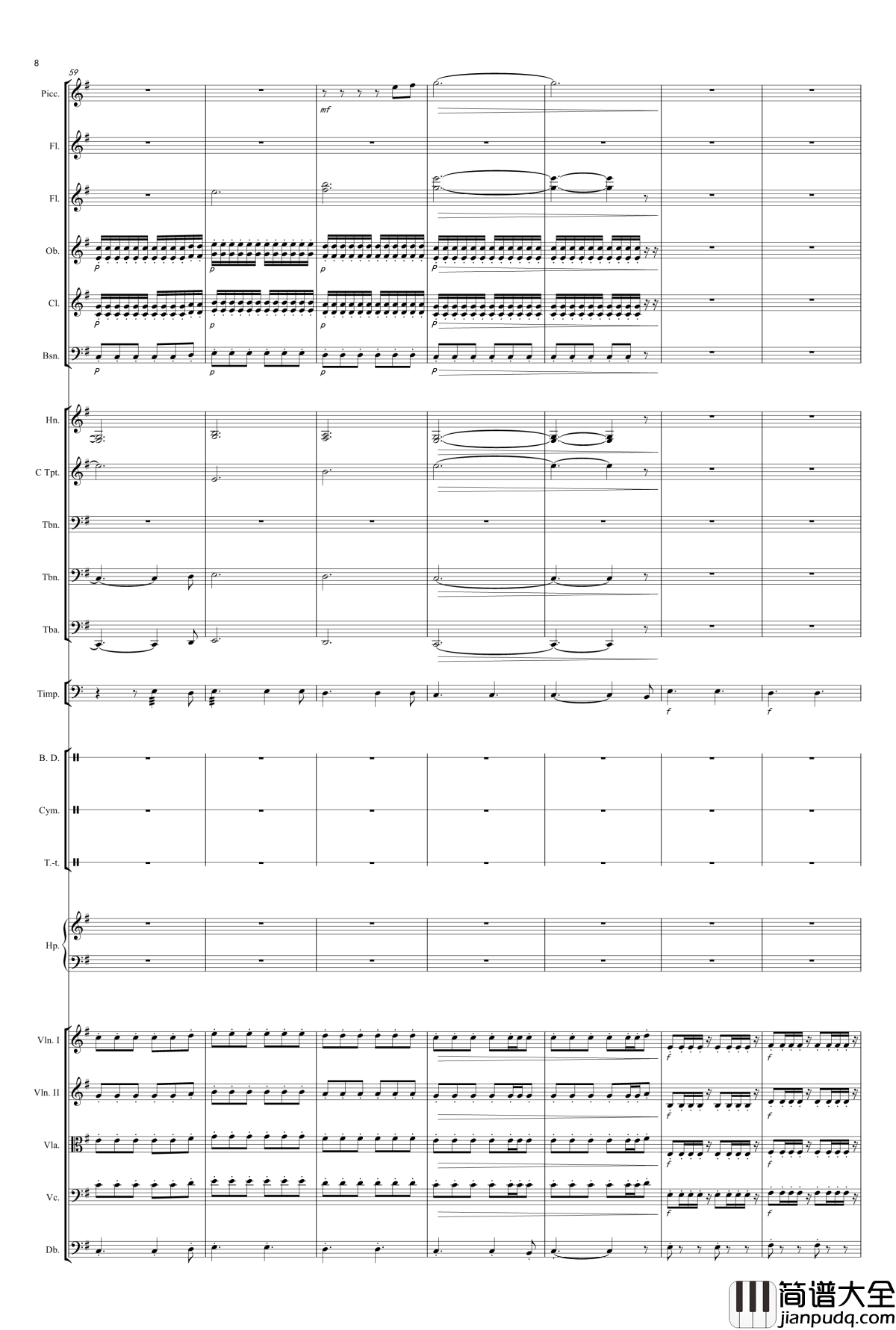 浮夸钢琴谱_陈奕迅_交响乐版