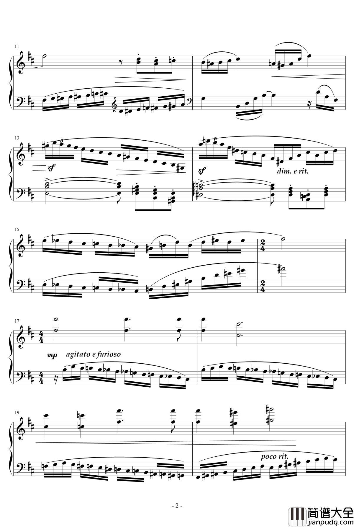 奋斗练习曲钢琴谱—G大调练习曲No.4_天籁传声