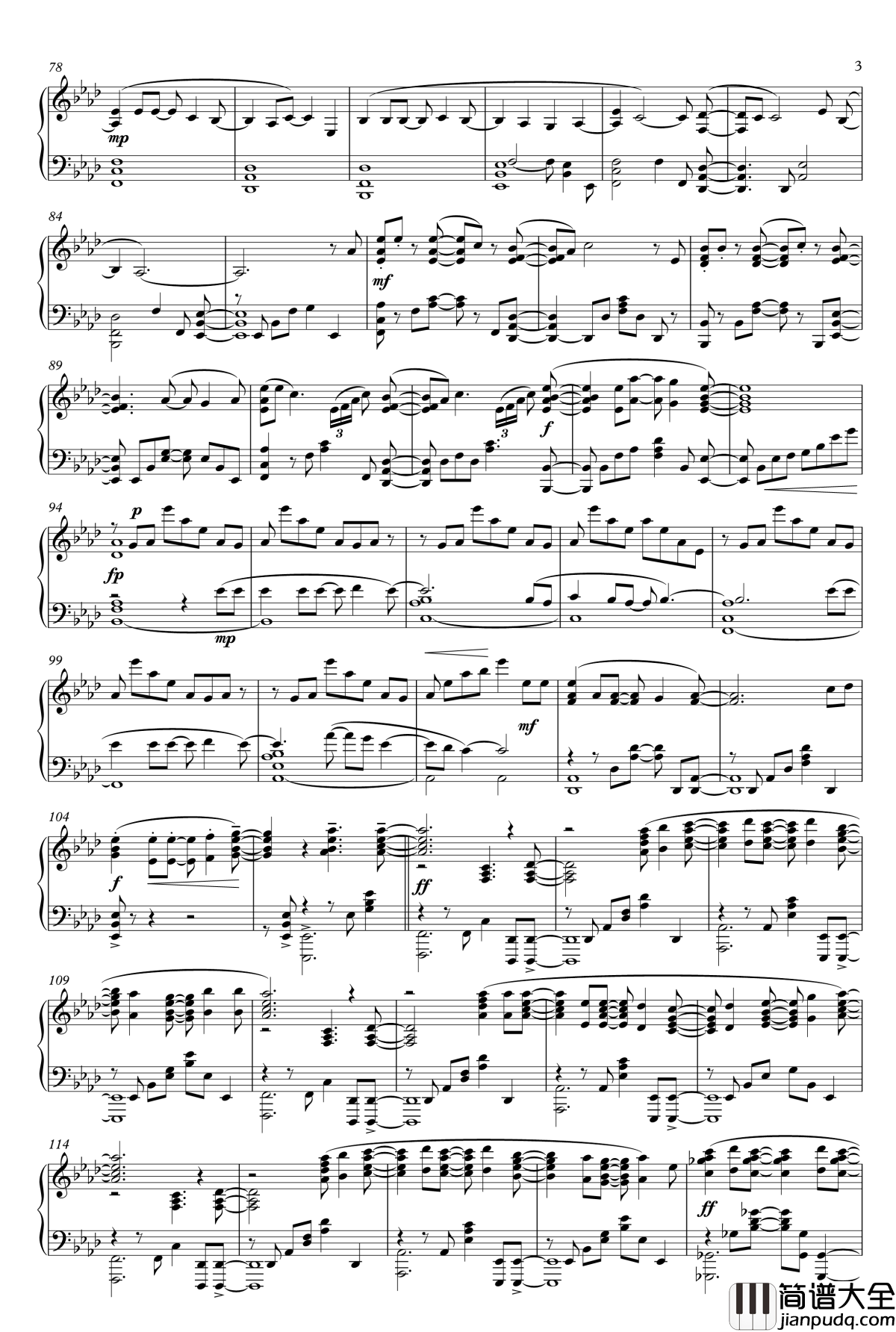 Brave_Shine钢琴谱_animenzzz