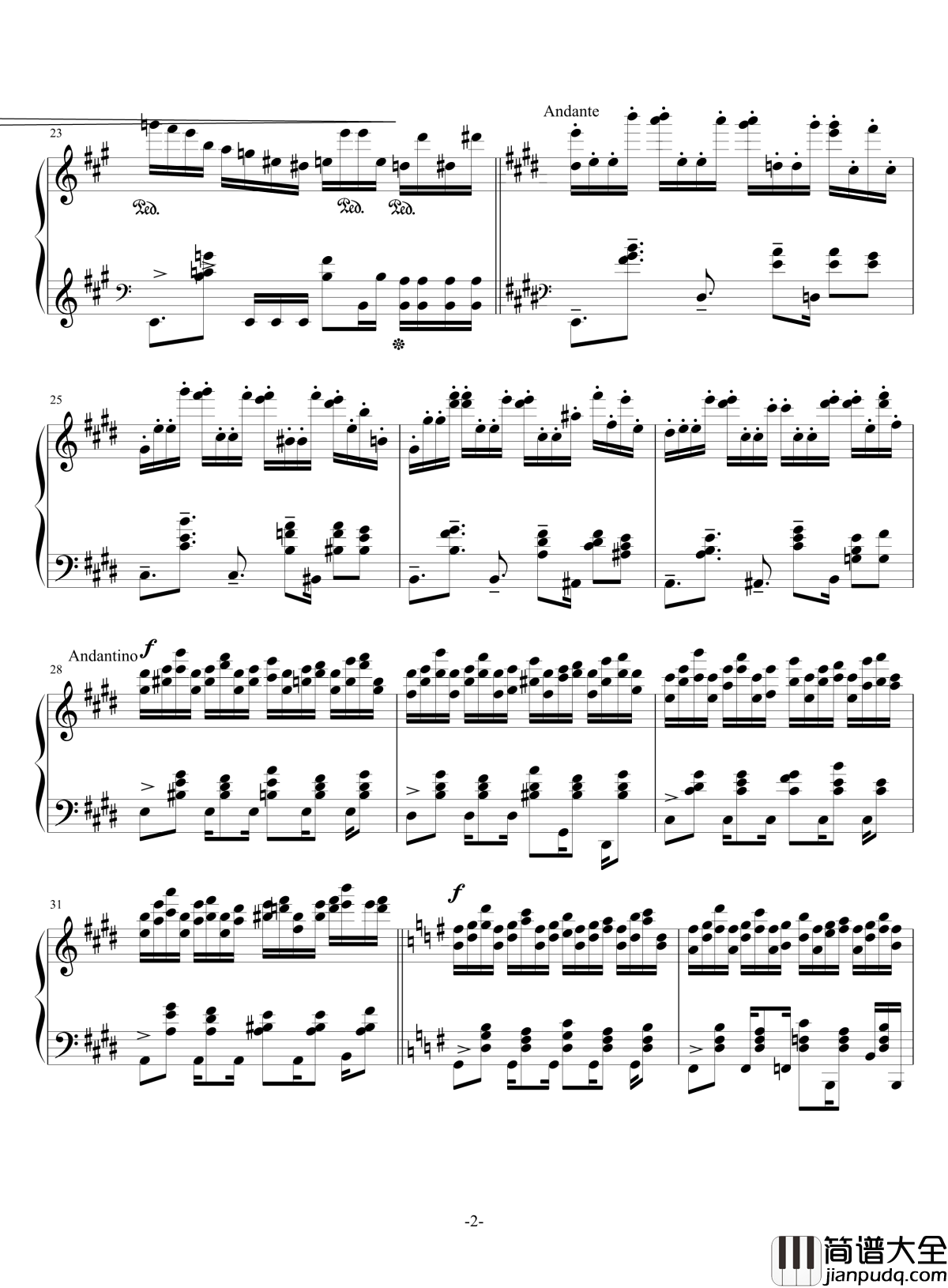 他也许爱他钢琴谱_又名西好莱坞_Dr_Hope